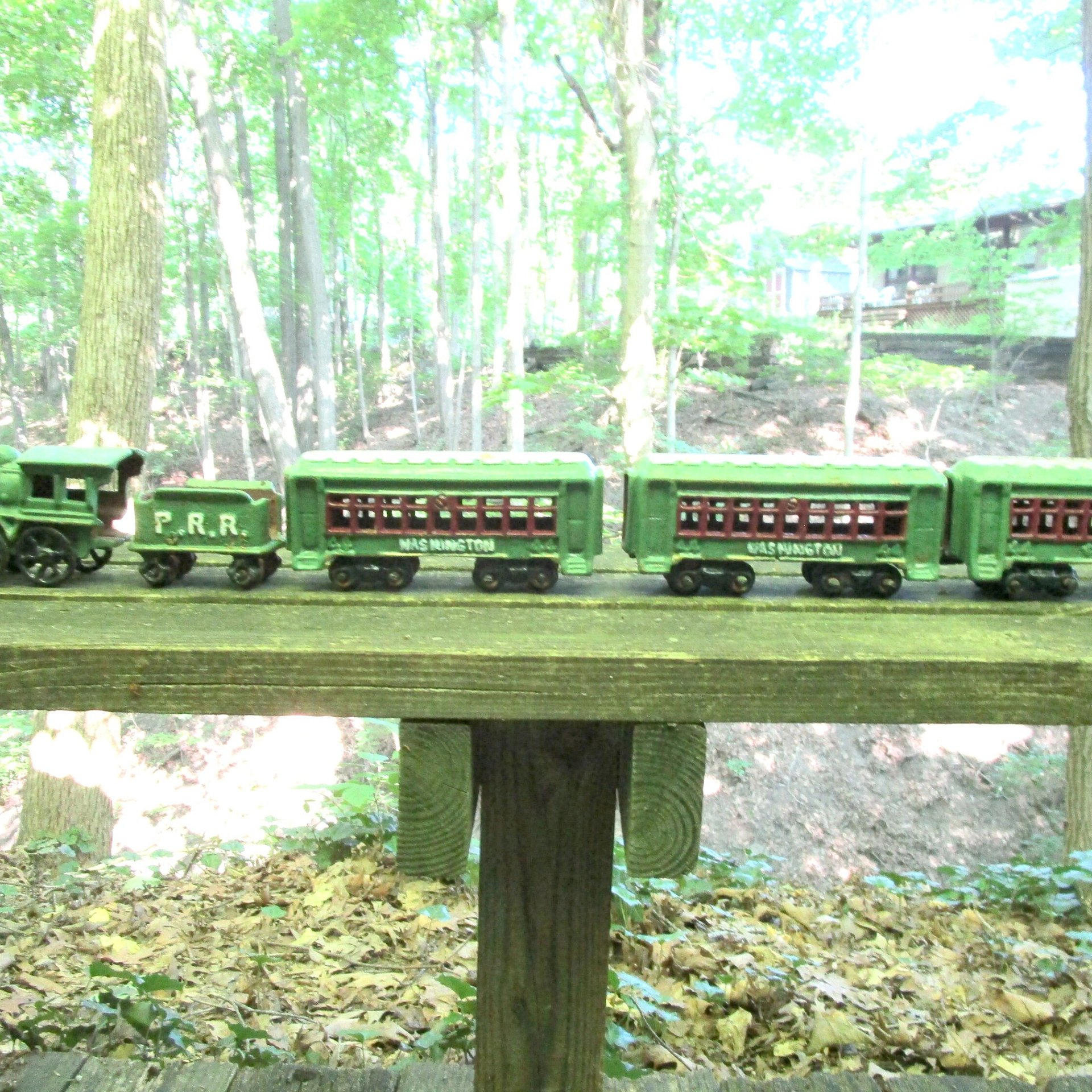 Vintage Cast Iron Train, Engine, Coal Car, Washington Cars, Observation Car, All 5 pcs Present, Large Set, Very Heavy, Make Offer