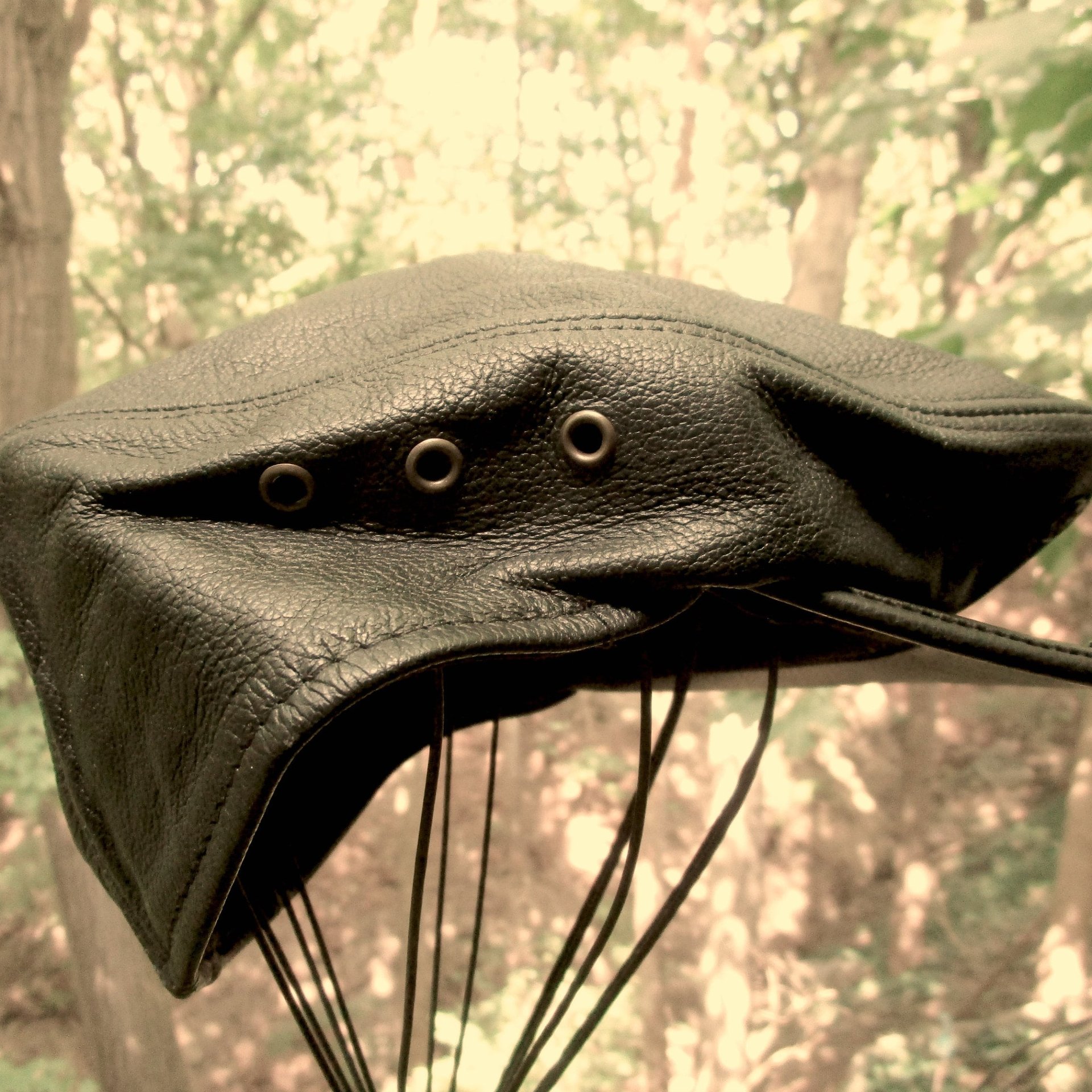 Brown Leather Newsboy Hat, Mens Flat Cap, Vintage Cabbie or Golf Cap, Ivy Hat, Size S/M, Vented, Snap Bill, Made in USA