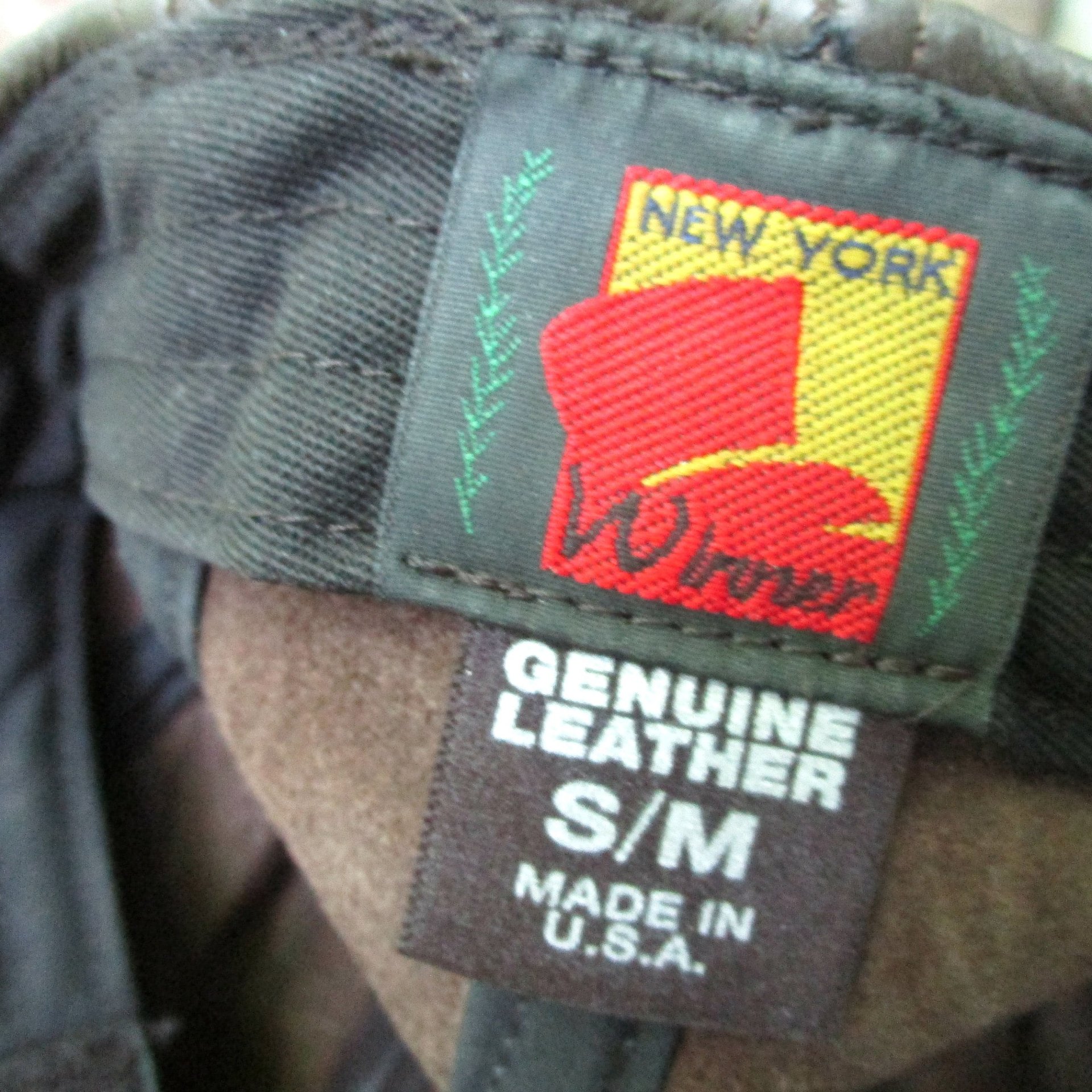 Brown Leather Newsboy Hat, Mens Flat Cap, Vintage Cabbie or Golf Cap, Ivy Hat, Size S/M, Vented, Snap Bill, Made in USA