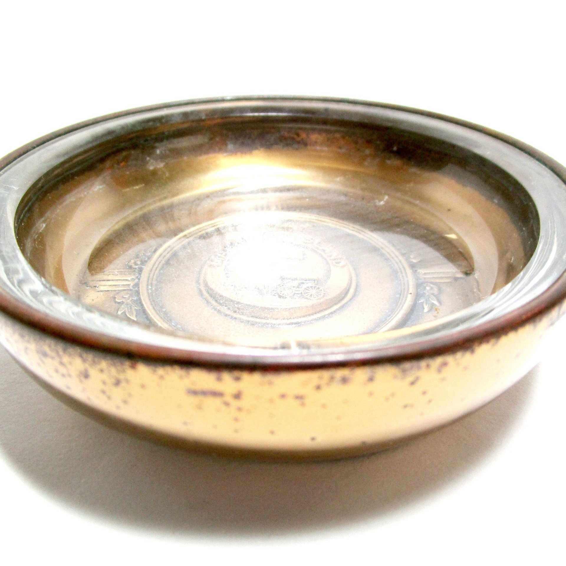 Mackinac Island Souvenir, Pin or Trinket Dish, Cufflink Holder, Jewelry Dish, Bates and Klinke, Attleboro Mass