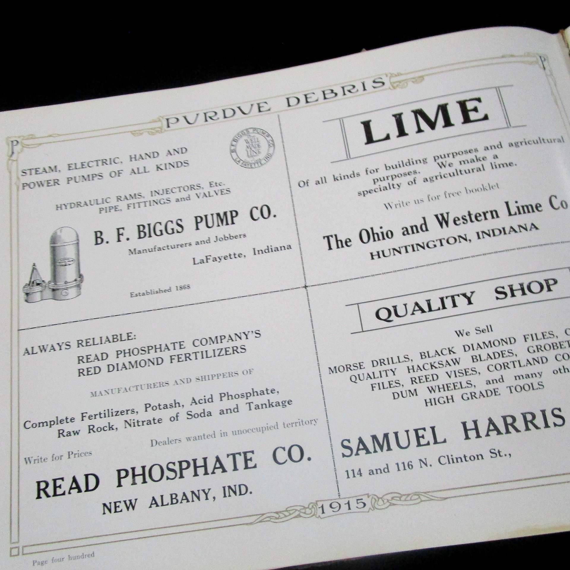 Purdue University Yearbook, Debris 1915, Purdue Boilermakers, Boiler Up, Gift for Purdue Graduate