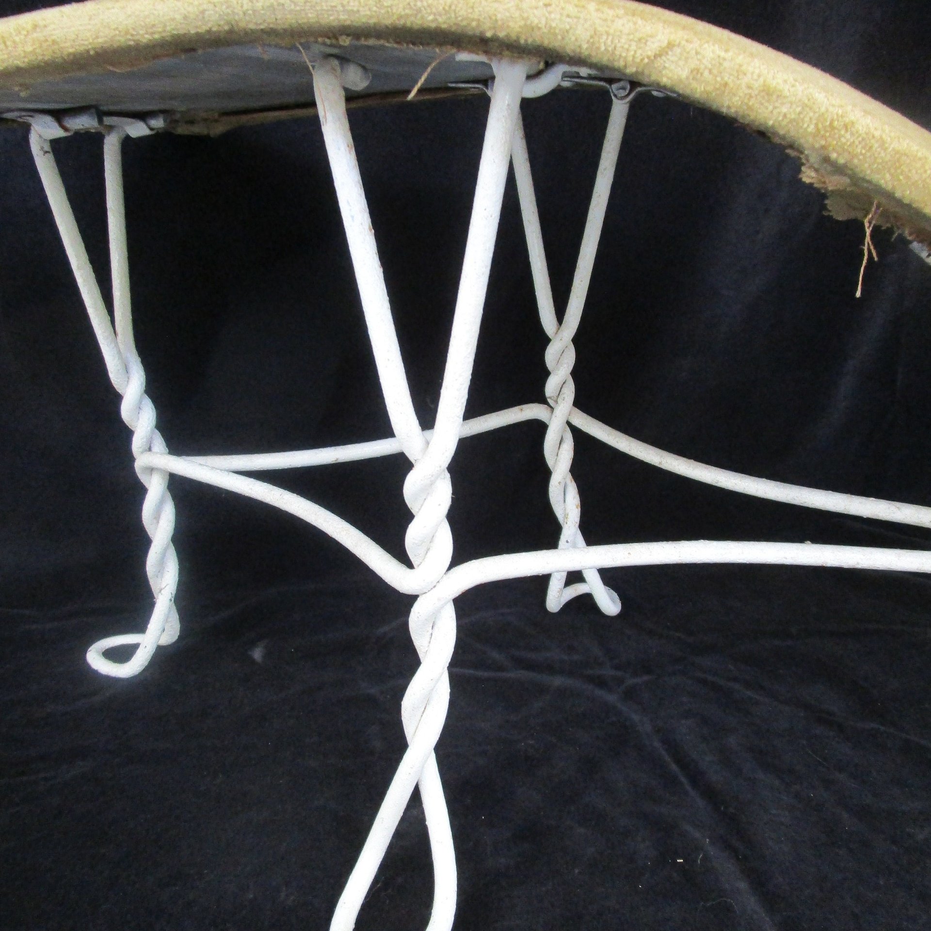 Antique Shoe Store Stool, Salesmans Seat, Wrought Iron, Shoe Salesmens Footstool, Closet Stool or Ottoman