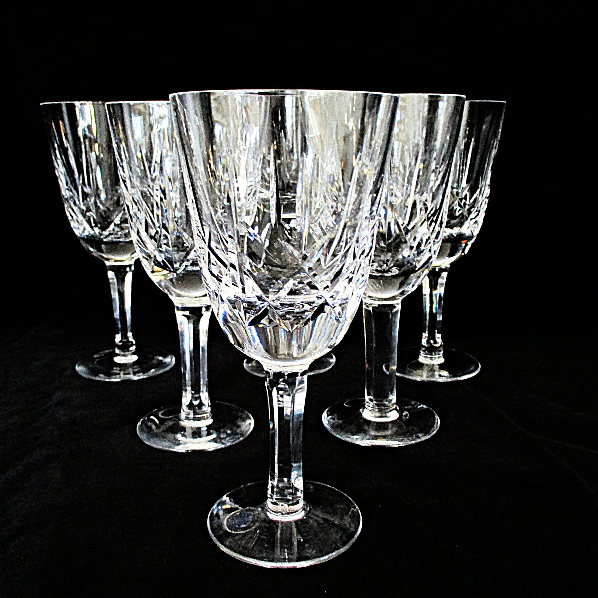 Waterford Wedgwood Wine Glasses or Water Goblets, Galway Ireland, Set of 6, Irish Crystal,  Wedding Gift, Replacement Stemware