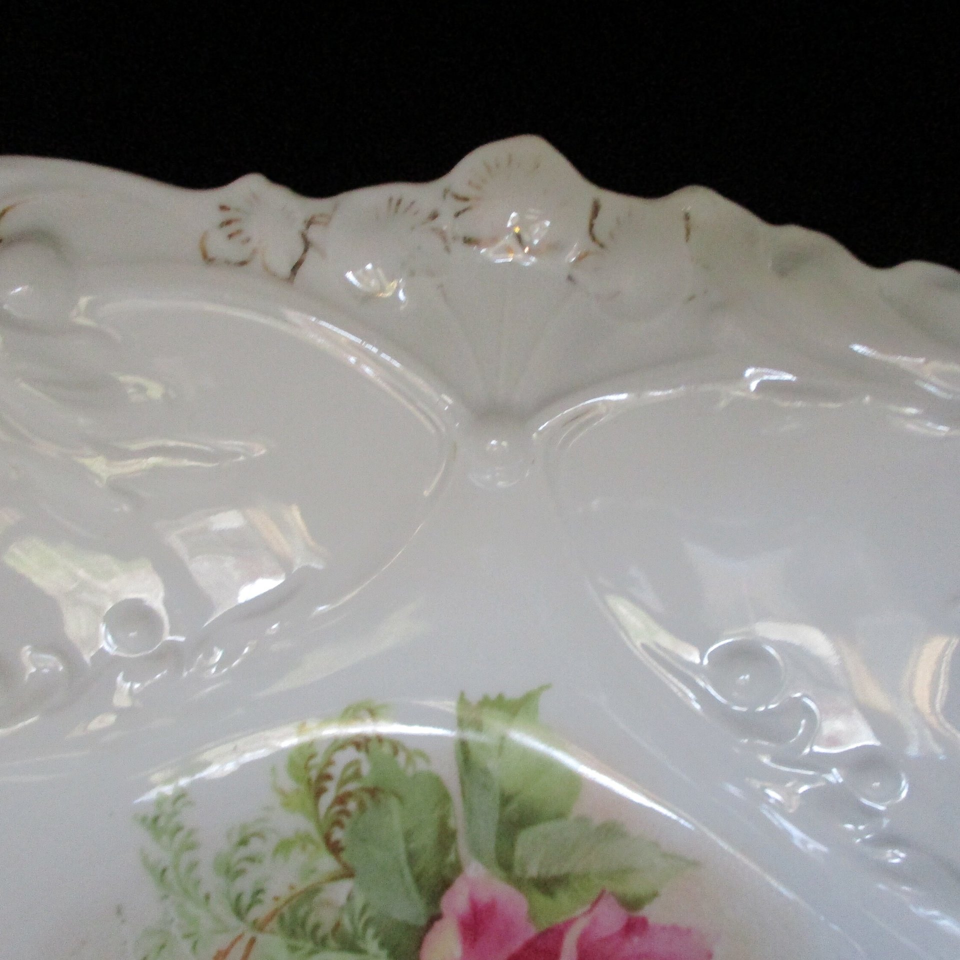 RS Prussia Bowl, Large Rose Bowl, Authentic RS Prussia Hallmark, Light and Translucent Porcelain, Wedding Gift