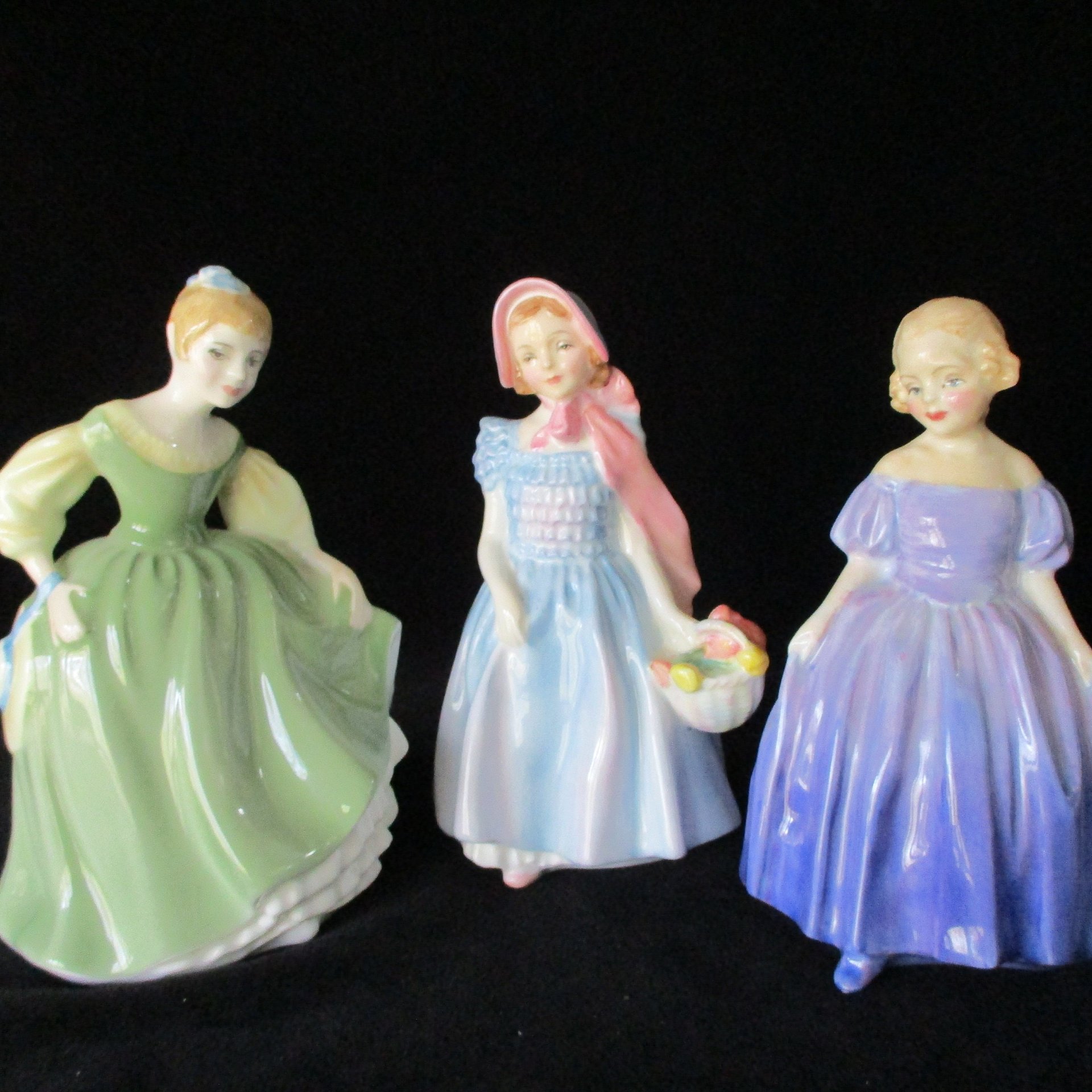 Royal Doulton Figurines, Pretty Women, Fair Maiden, Wendy, Marie, Set of 3, Gift for Royal Doulton Collector