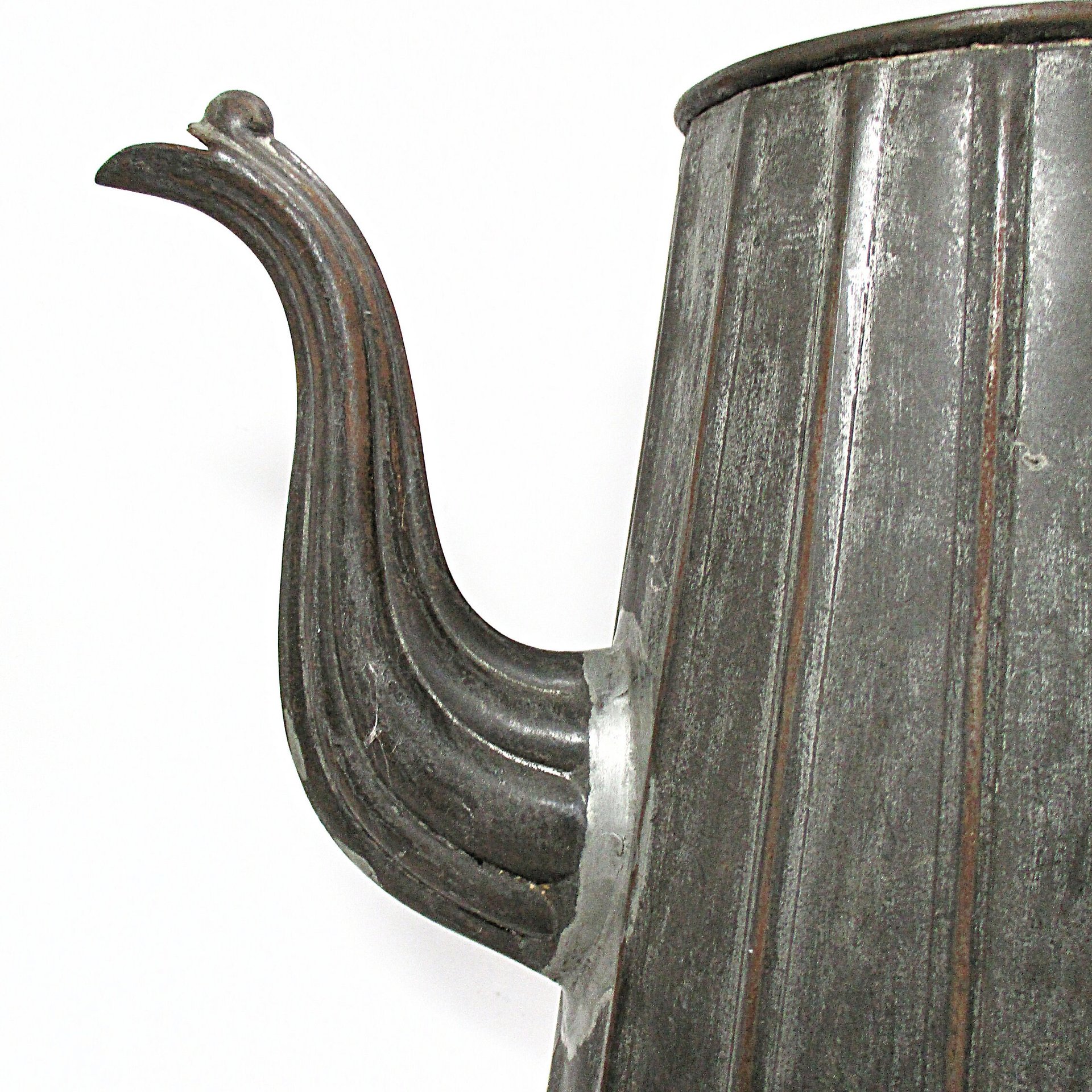 Antique Coffee Pot, Tin and Copper, Tea Pot, Primitive Farmhouse Kitchen Decor, Copper Bottom, Early 1900s