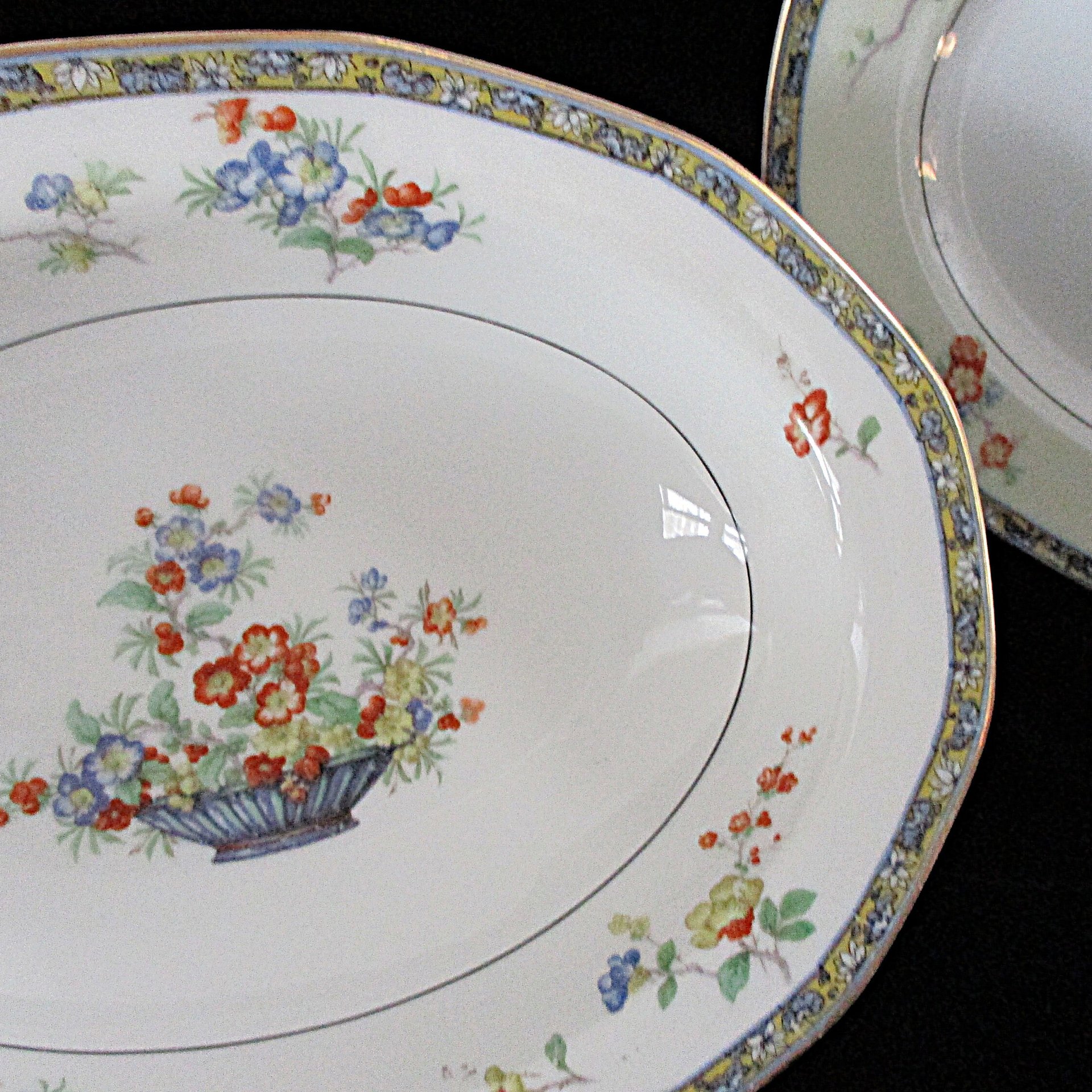 Antique Theodore Haviland Montreux China, Serving Bowl and Platter, Limoges France, Completer Pieces, Wedding Gift, 1920s