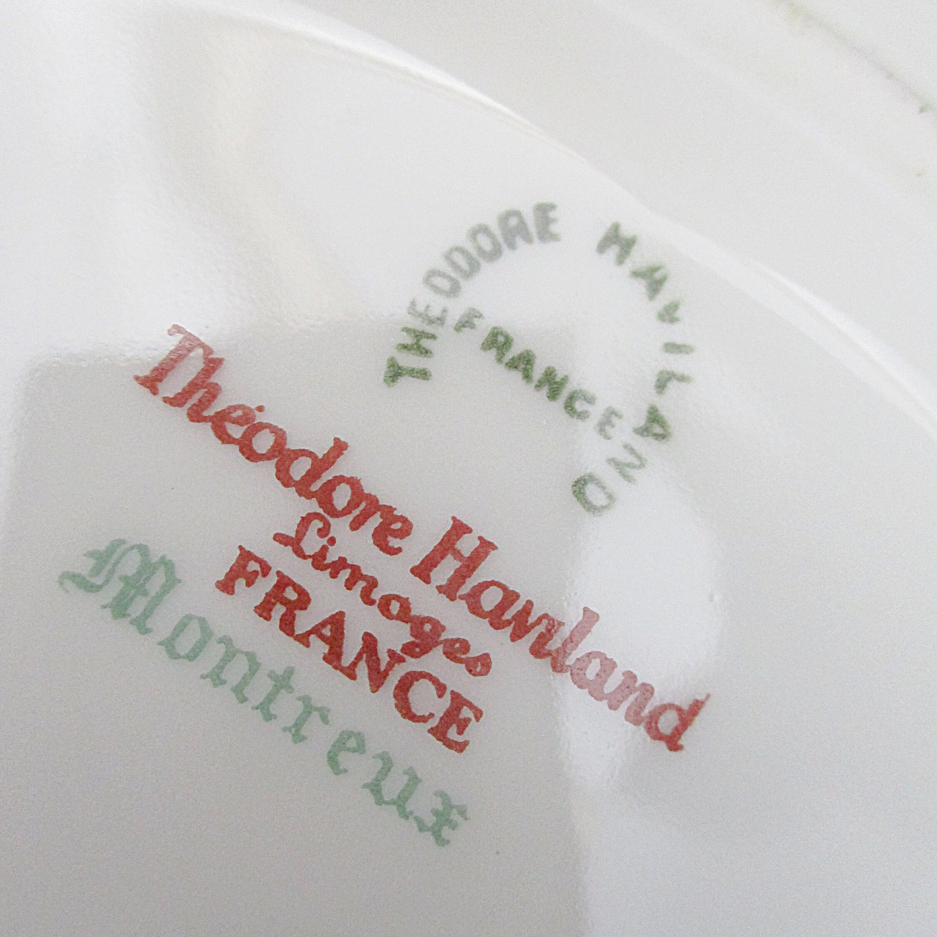 Theodore Haviland Montreux, Dinner Plates, Set of 4, Limoges France, Replacement Completer Piece, Baskets, Gold Trim, 1920s