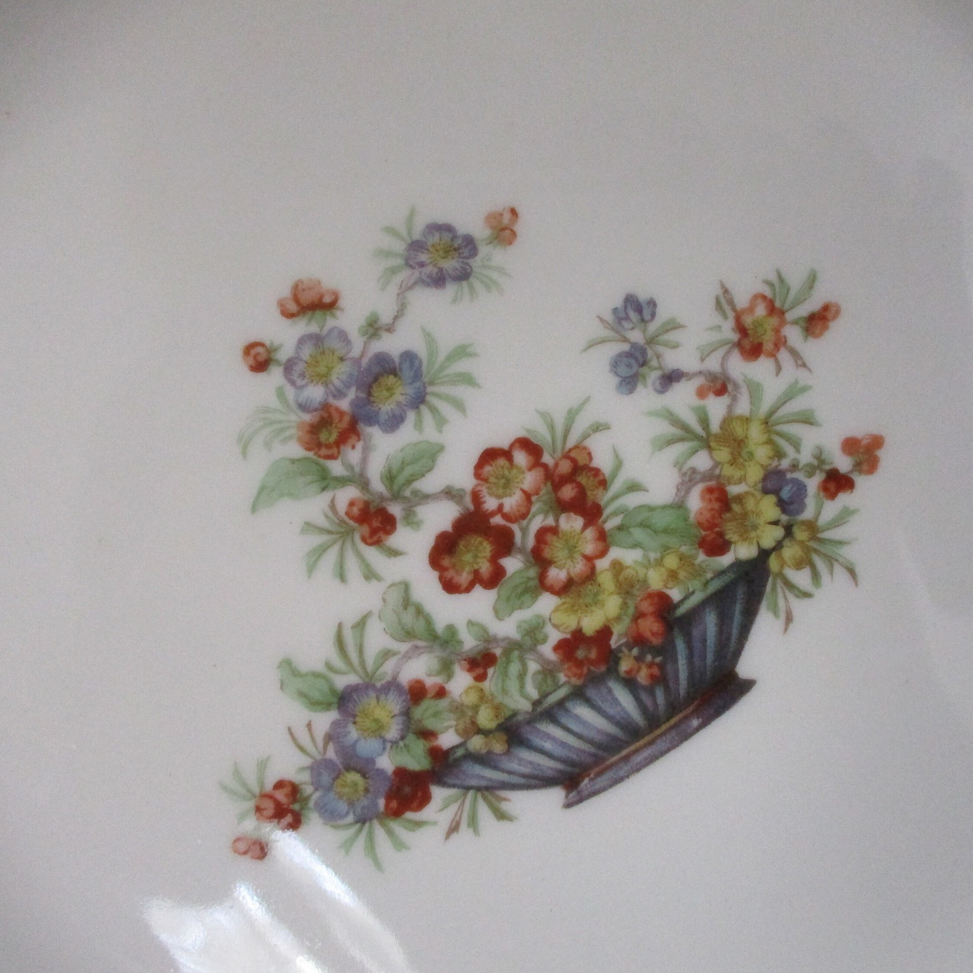 Theodore Haviland Montreux , Dessert Bread Plates, Set of 4, Limoges France, Replacement Completer Piece, Baskets, Gold Trim, 1920s