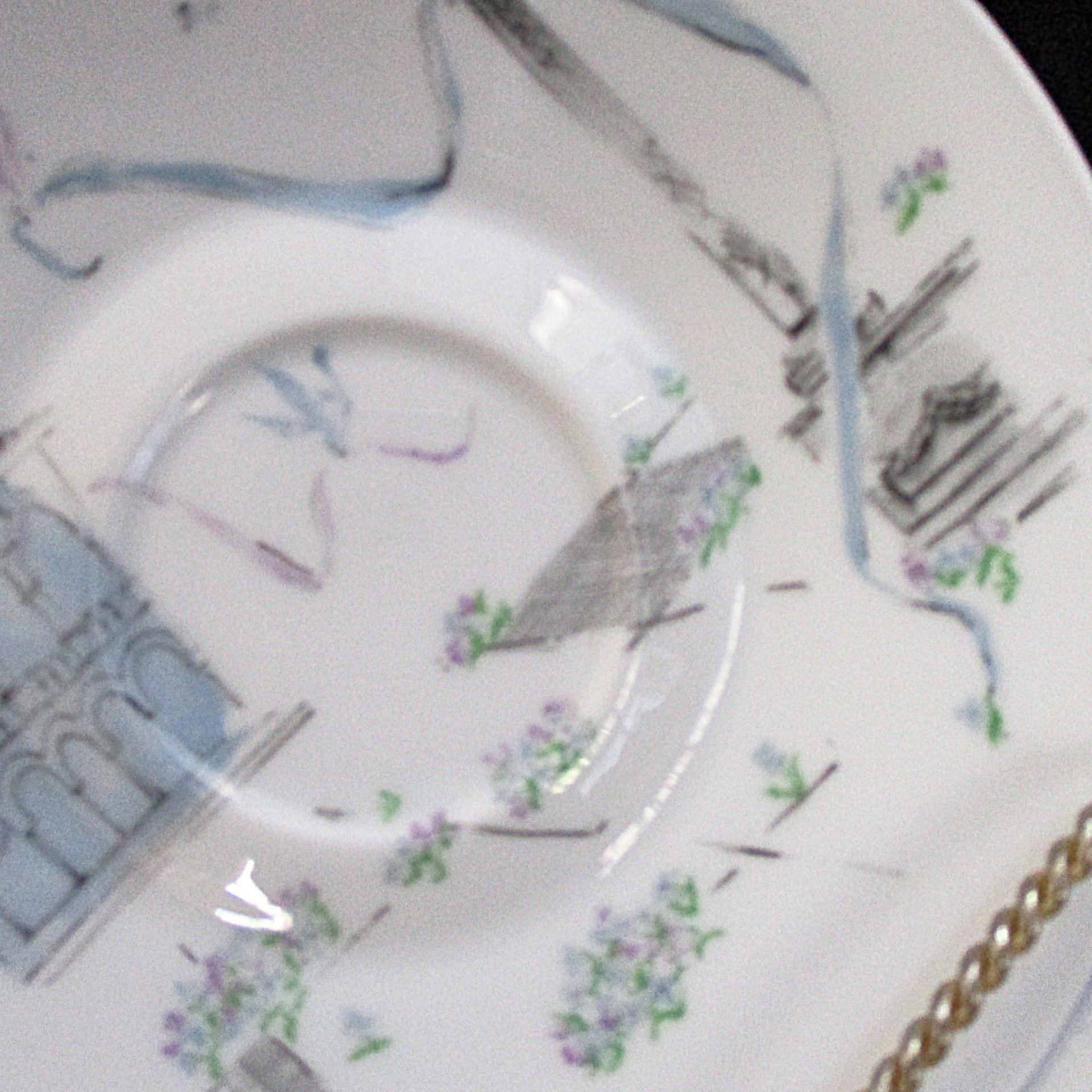 Rosenthal Plaza China, Saucers, Set of 4, Artist Raymond Loewry, Selb Germany, City Plaza, Mid Century, Excellent Condition