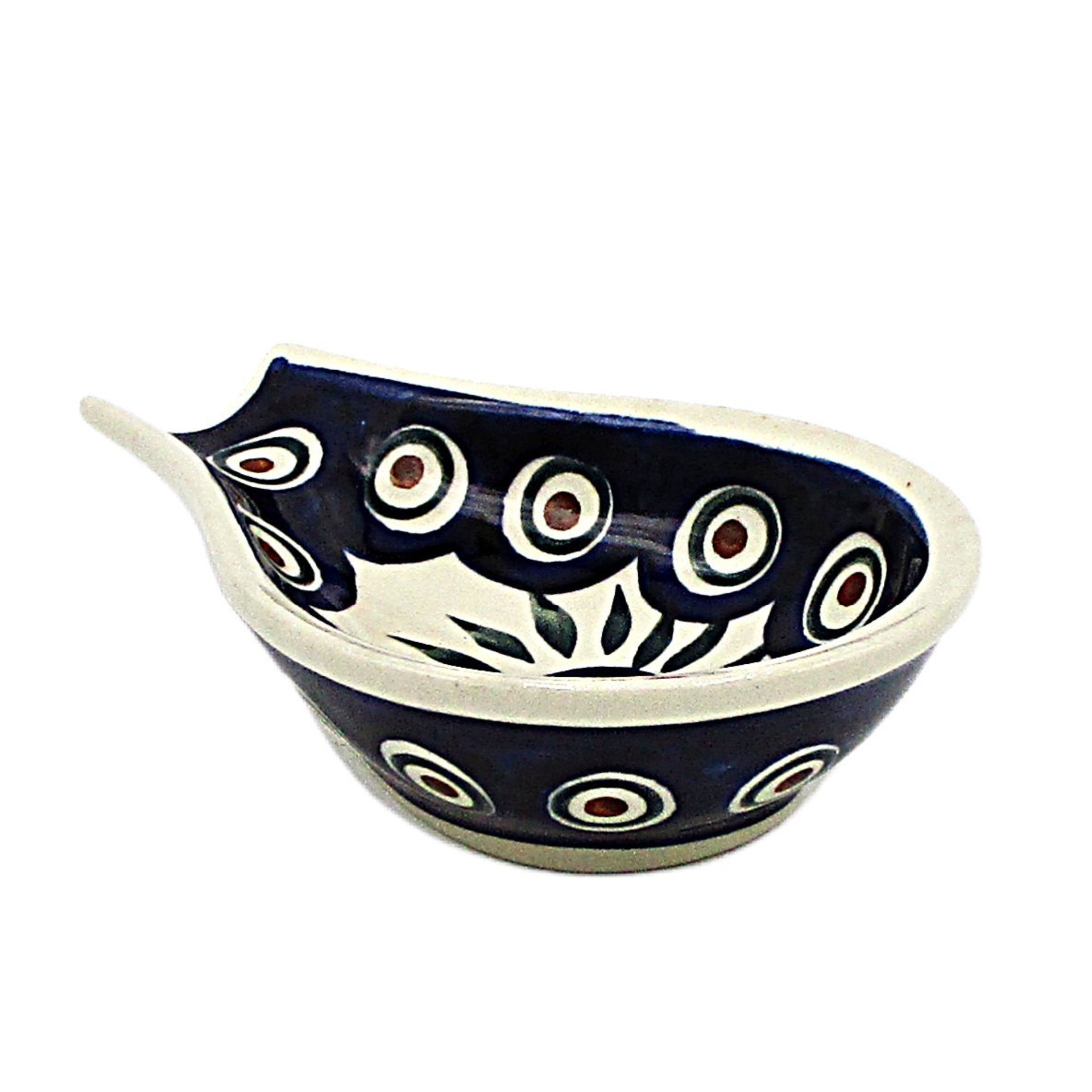 Spoon Rest, Polish Pottery, Boleslawiec Pottery. Dark Navy Blue, Kitchen Supplies