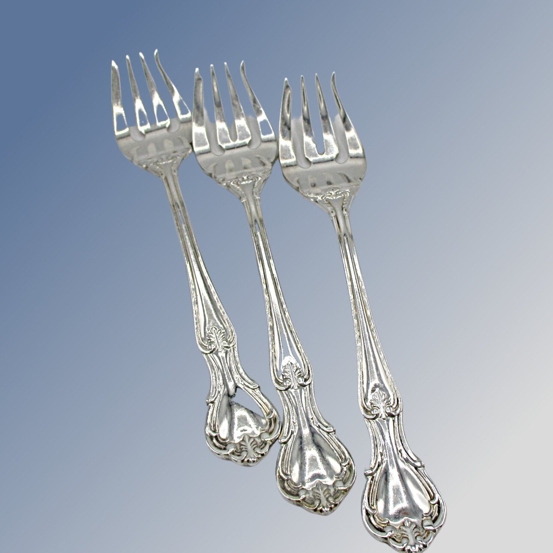 Reed & Barton Rathmore Salad Forks, Set of 3, Glossy Finish, Replacement Silverware, Flatware Pieces