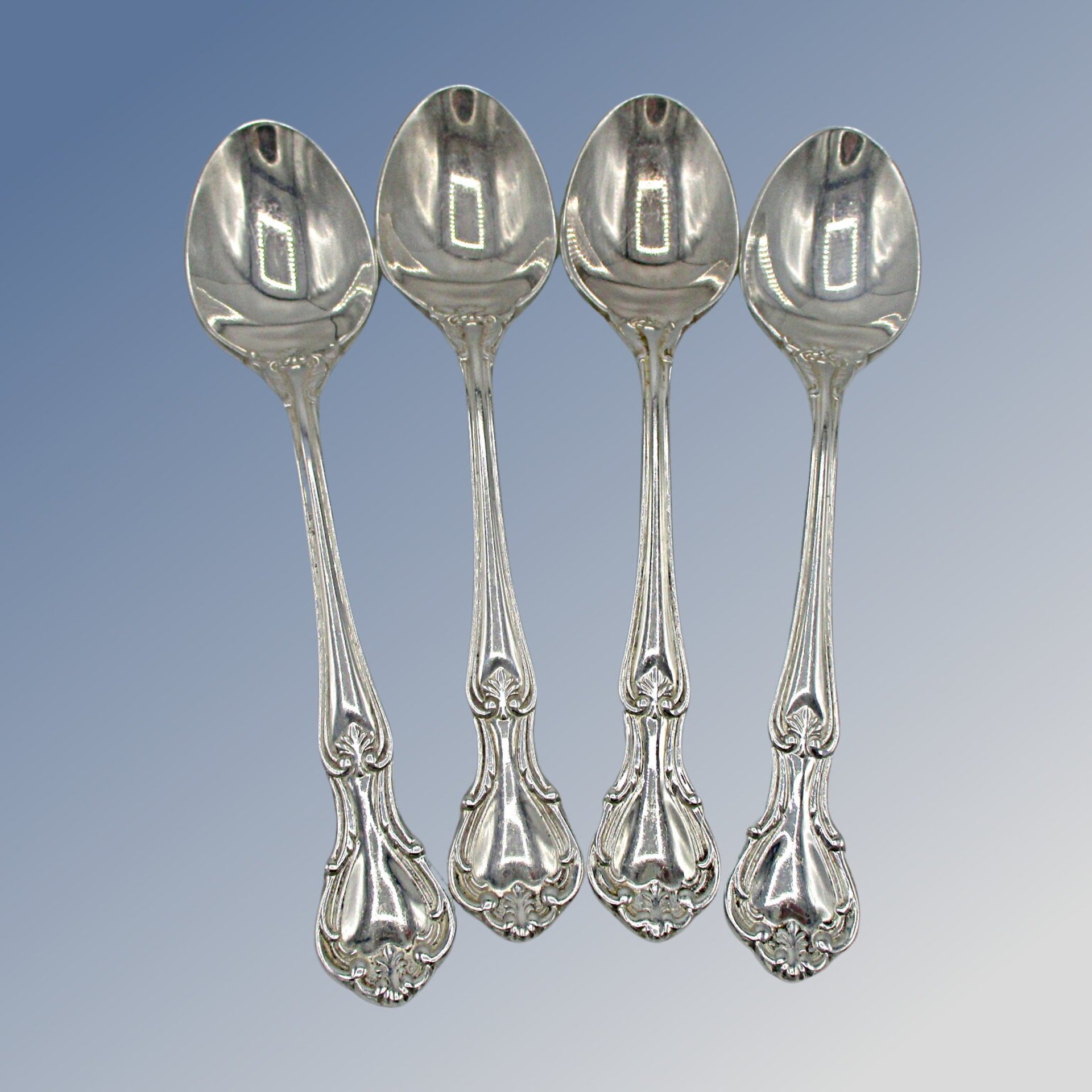 Reed & Barton Rathmore Silver Plate, Tablespoons, Place Spoons, Set of 4, Glossy Finish, Replacement Silverware, Flatware Pieces