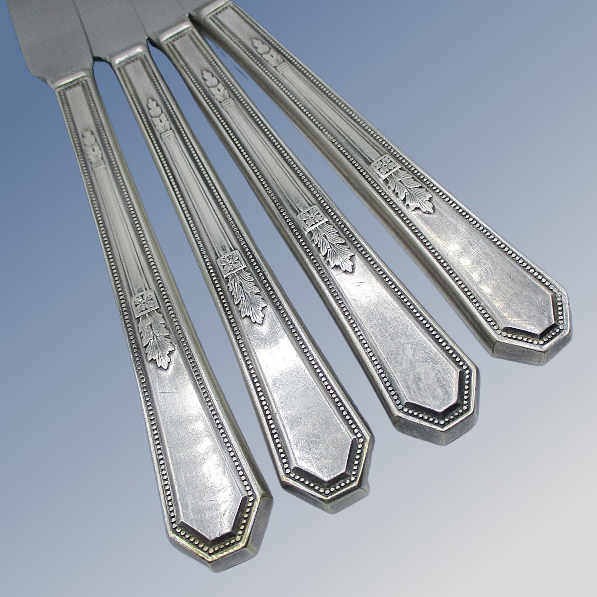 Wm Rogers Mayfair Flatware, Dinner Knives, Silver Plate, Set of4, Antique Silverware, 1923, Replacement Flatware
