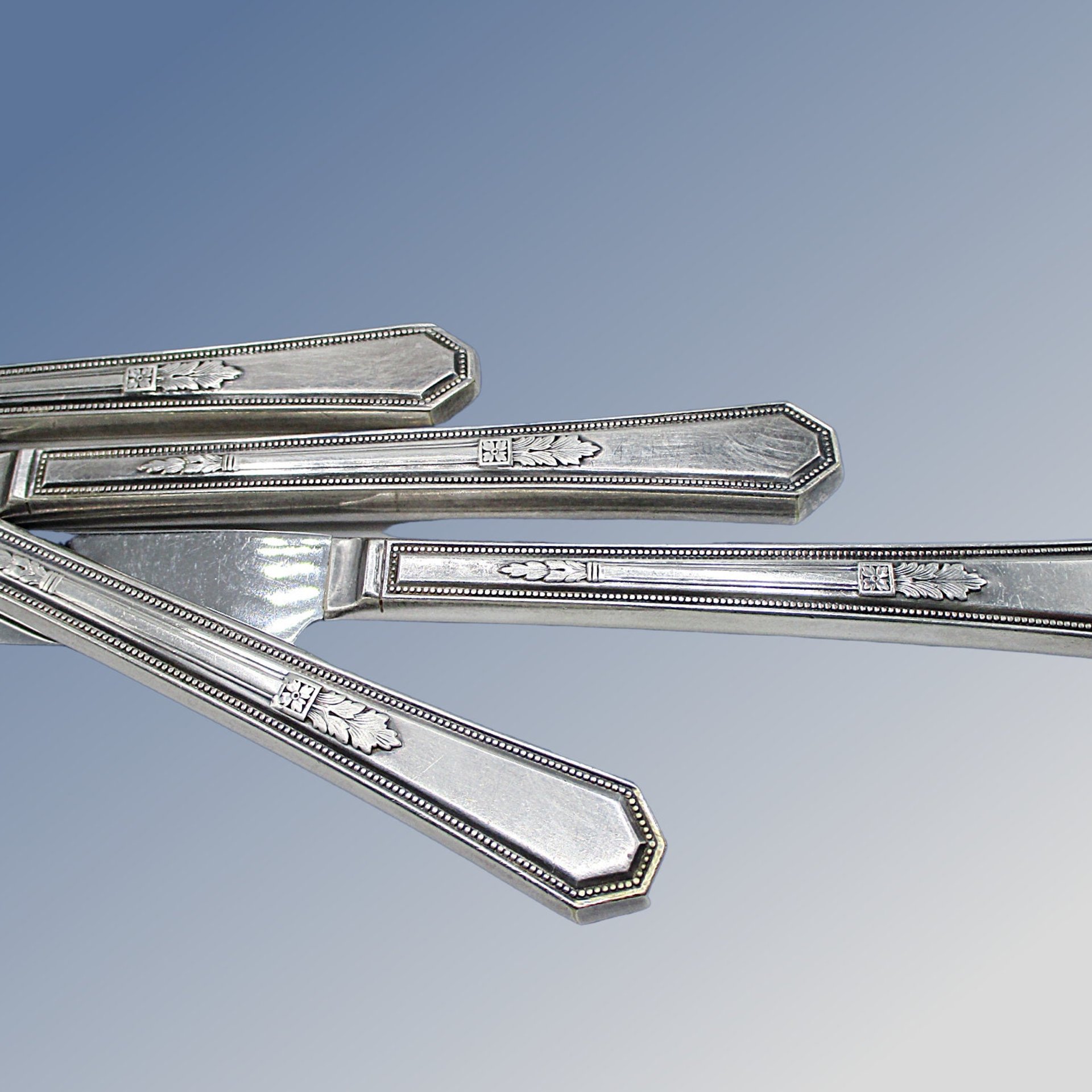 Wm Rogers Mayfair Flatware, Dinner Knives, Silver Plate, Set of4, Antique Silverware, 1923, Replacement Flatware