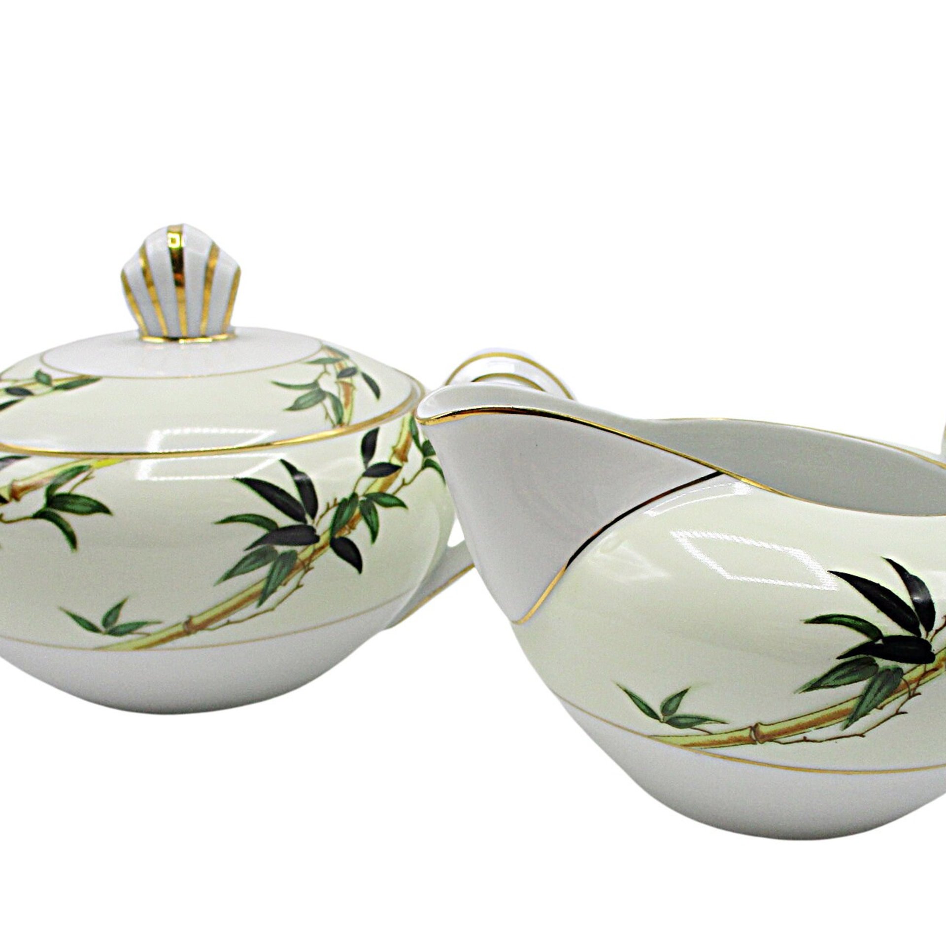 Kent China, Bali Hai, Creamer and Sugar Bowl, Tropical Mid Century Dinnerware, Completer or Replacement Pieces, Excellent Condition, Japan