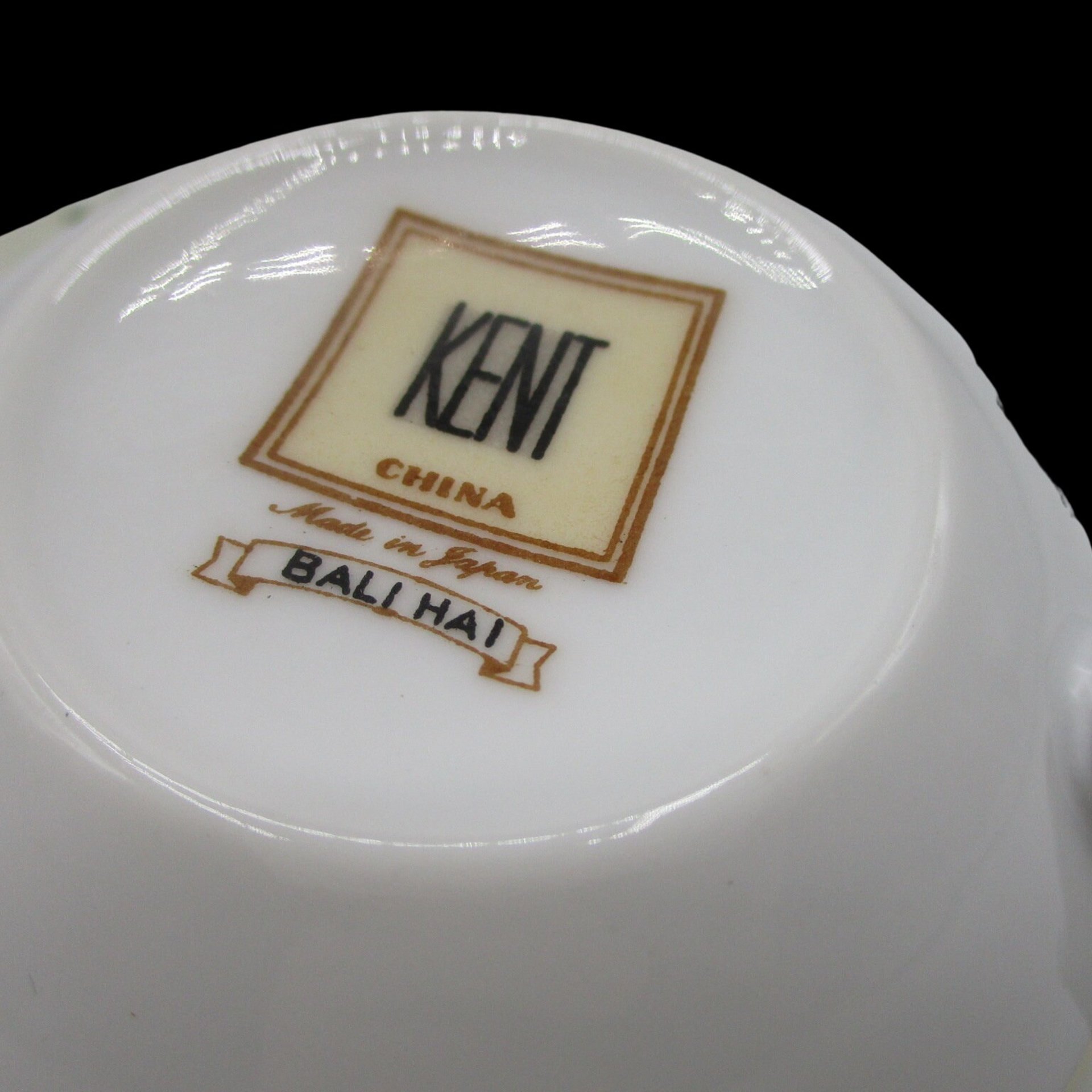 Kent China, Bali Hai, Cup and Saucer Set, Tropical Mid Century Dinnerware, Completer or Replacement Pieces, Excellent Condition, Japan