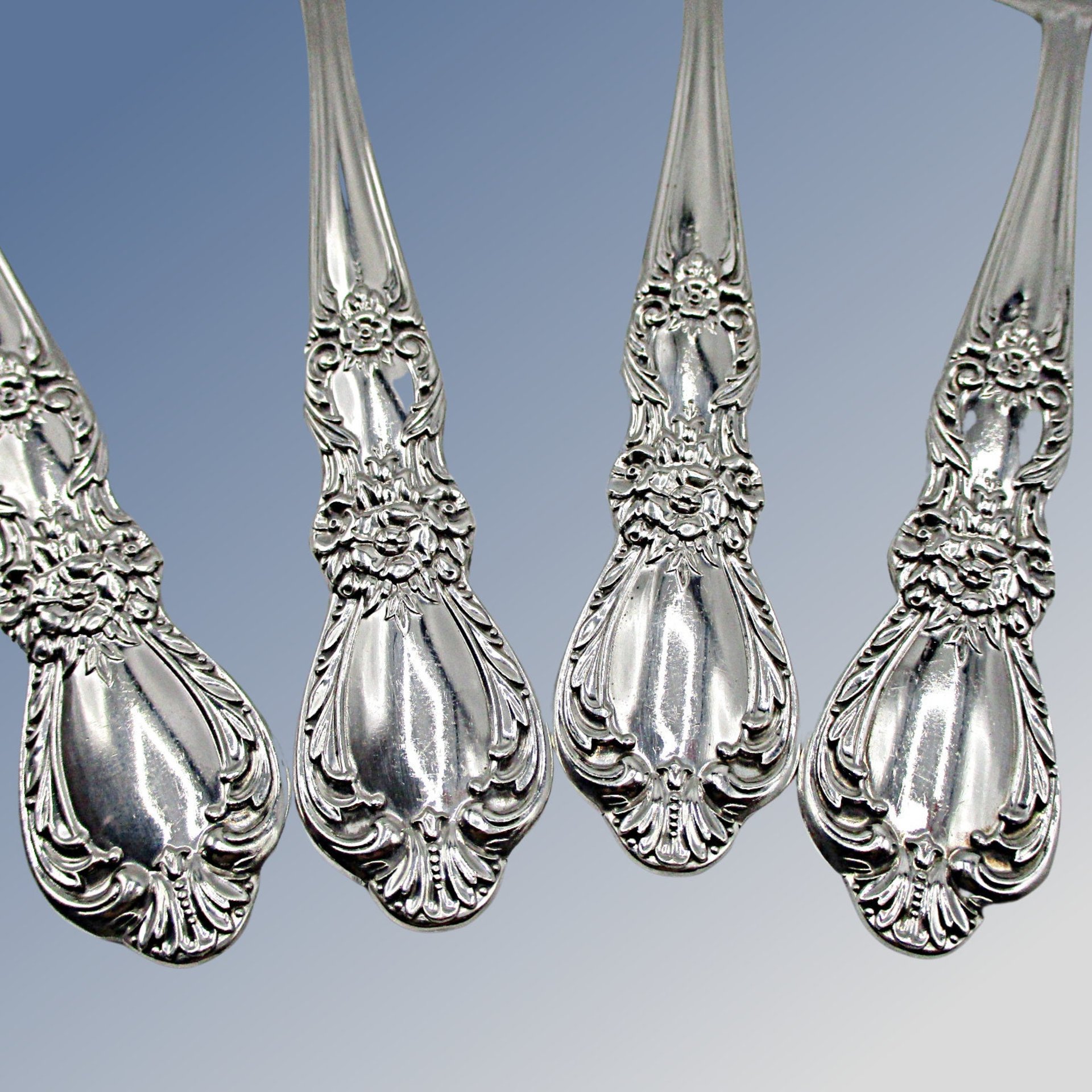 Teaspoons Roger Bro Heritage Silver Plate , Set of 4, Flatware Silverware, Replacement Pieces, 2 Sets Available