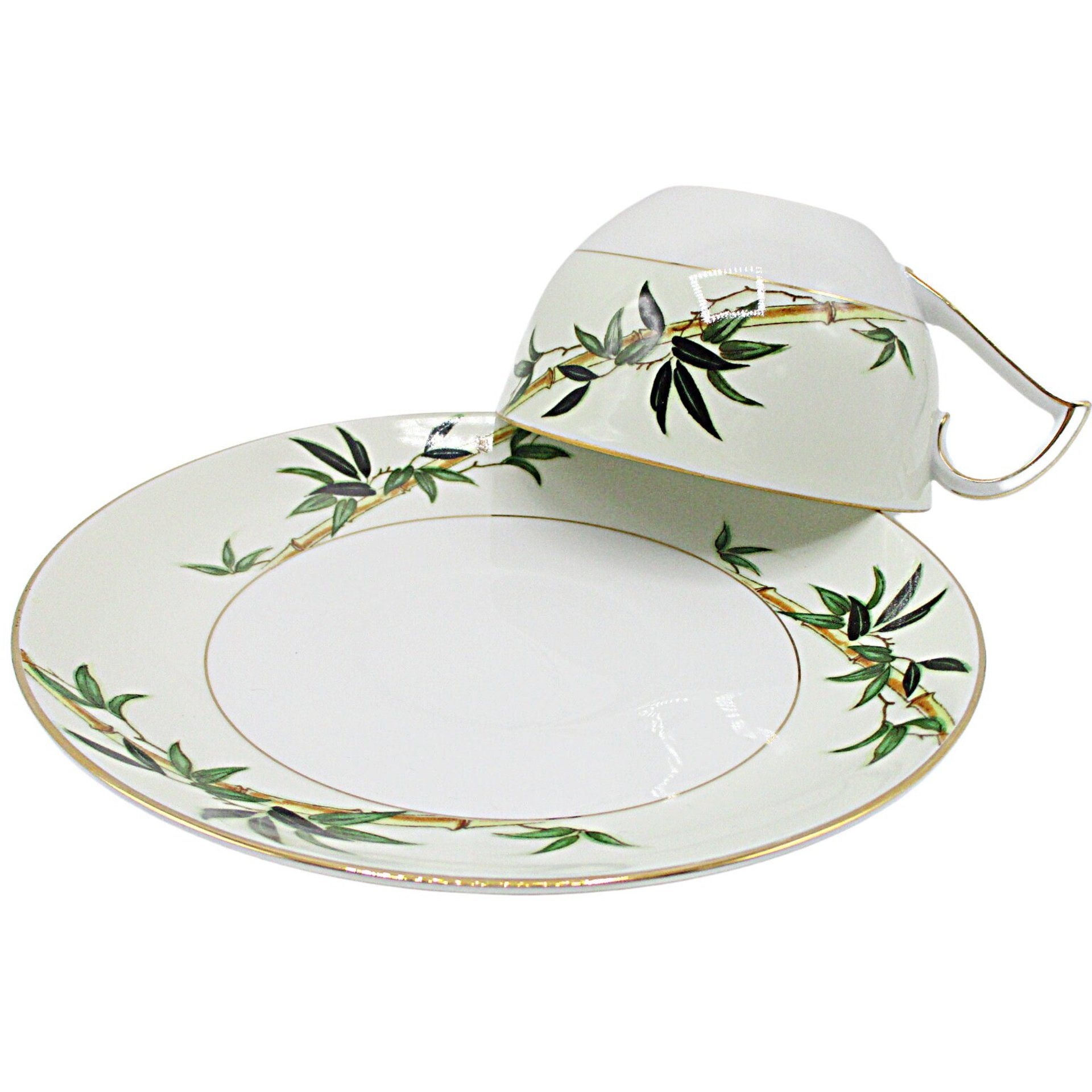 Kent China, Bali Hai, Cup and Saucer Set, Tropical Mid Century Dinnerware, Completer or Replacement Pieces, Excellent Condition, Japan