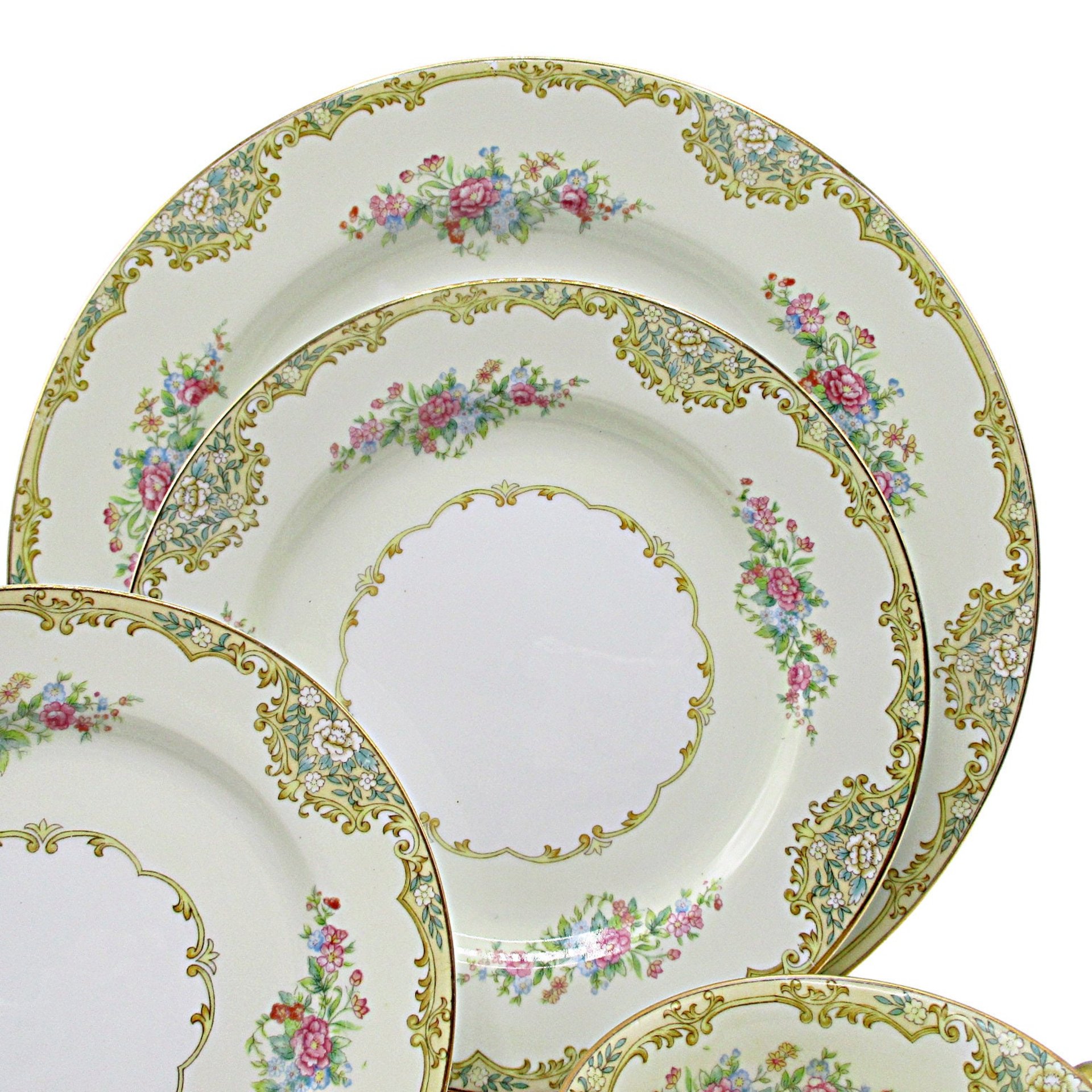 Noritake China, Alvin Pattern, 5pc Place Settings AND Replacement Pieces, Wedding Gift, Excellent Condition, 1930s