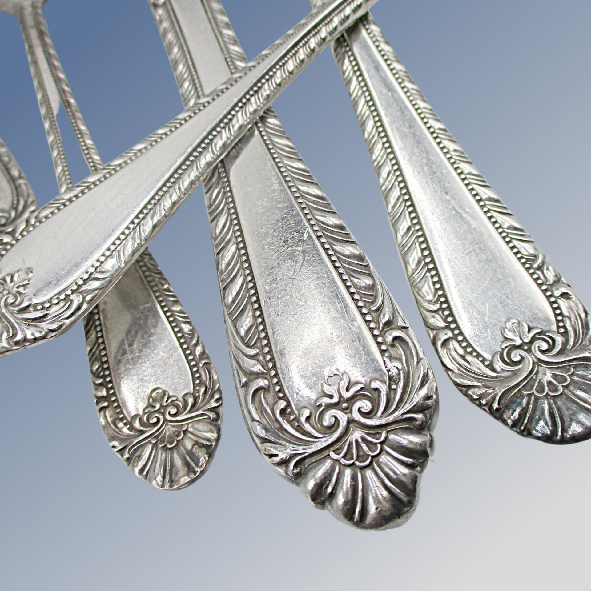 Reed and Barton Old London, Silver Plate, 5pc Place Settings, Replacement Pieces, Silverware, Forks, Knives, Teaspoons, 1930s