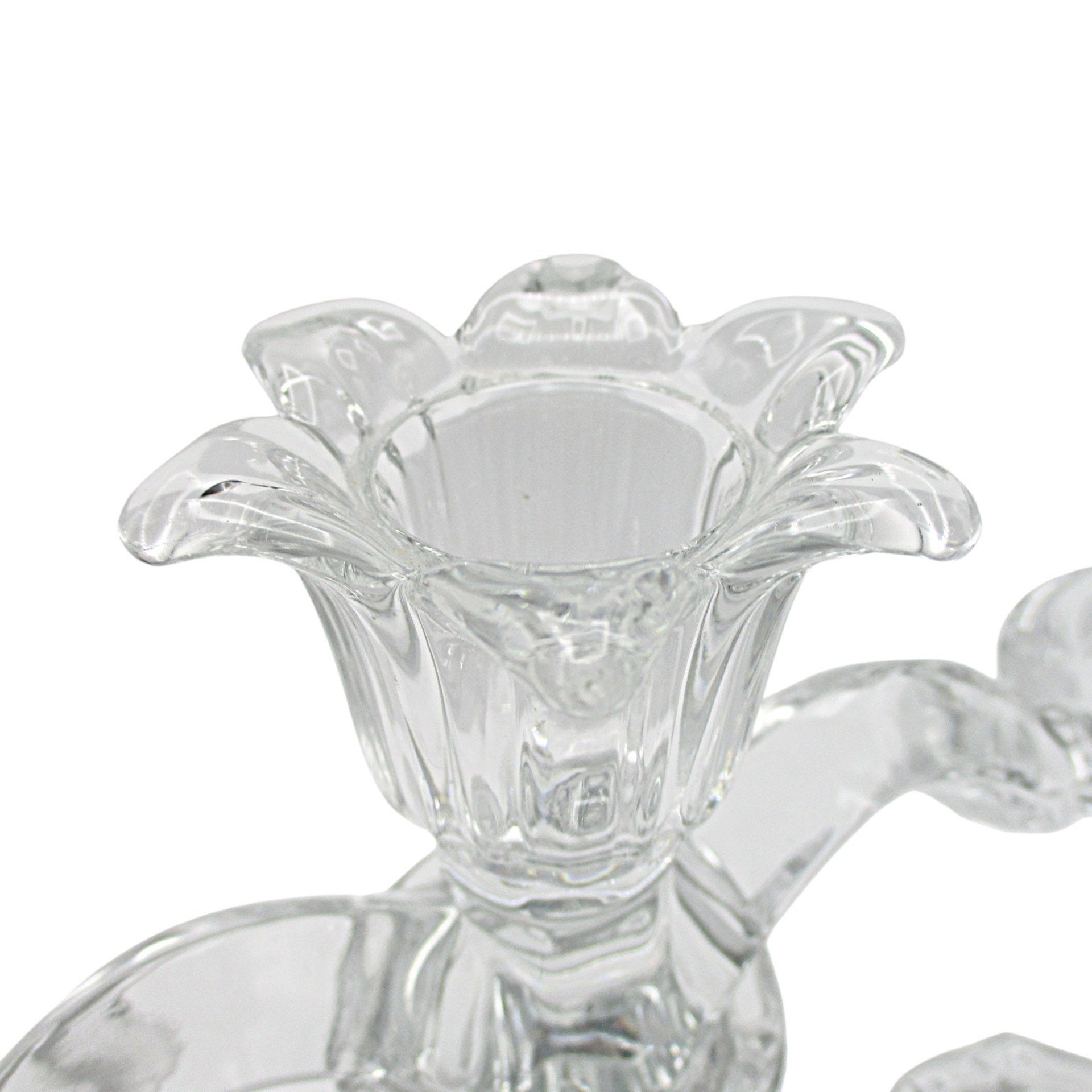 Cambridge Glass, Caprice Oval Candle Holder with Cambridge Arms Epergne, No Vases
