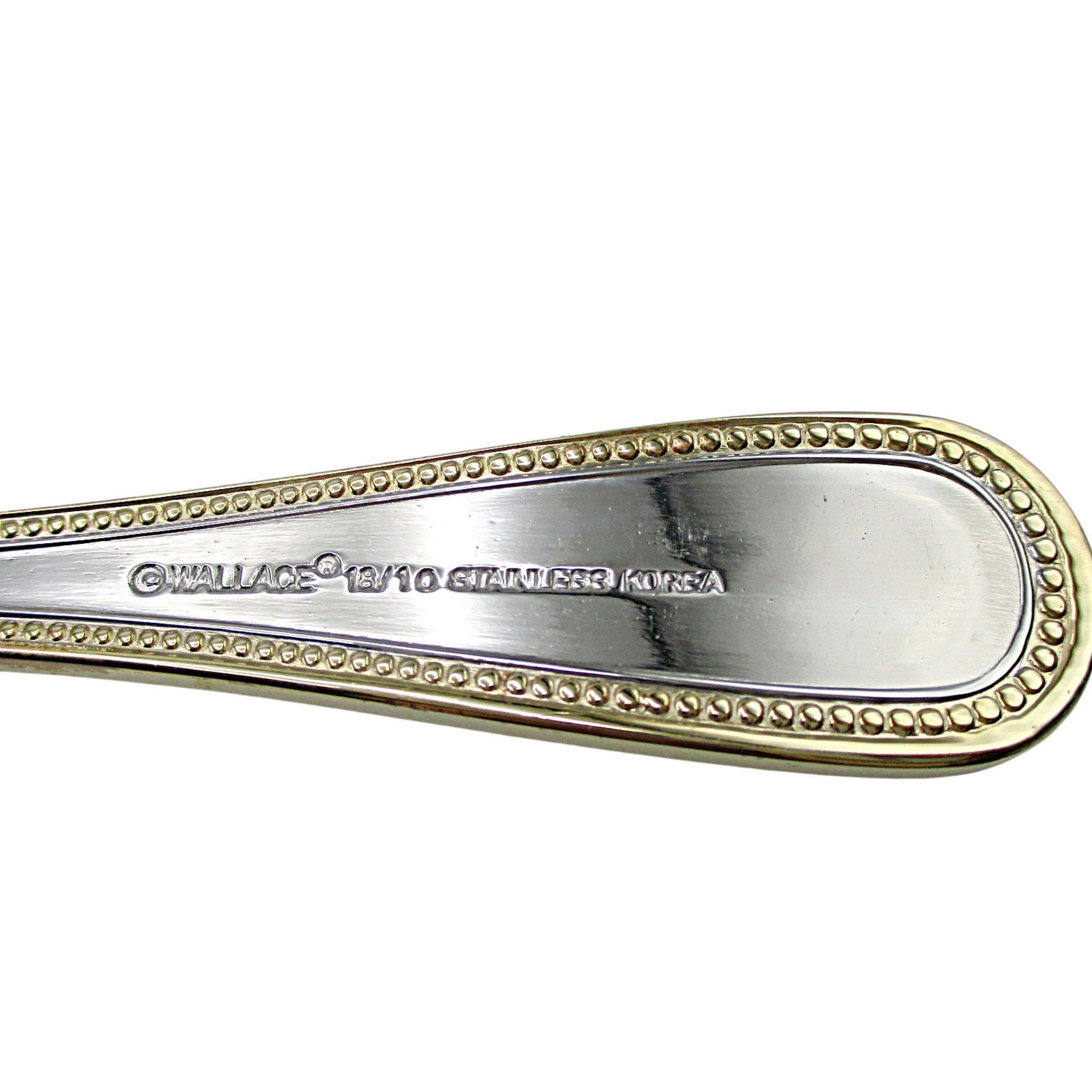 Wallace Gold Royal Bead, Salad Forks, Stainless Steel 18 10, Set of 4, Wallace Replacement Silverware, Multiple Sets Avail