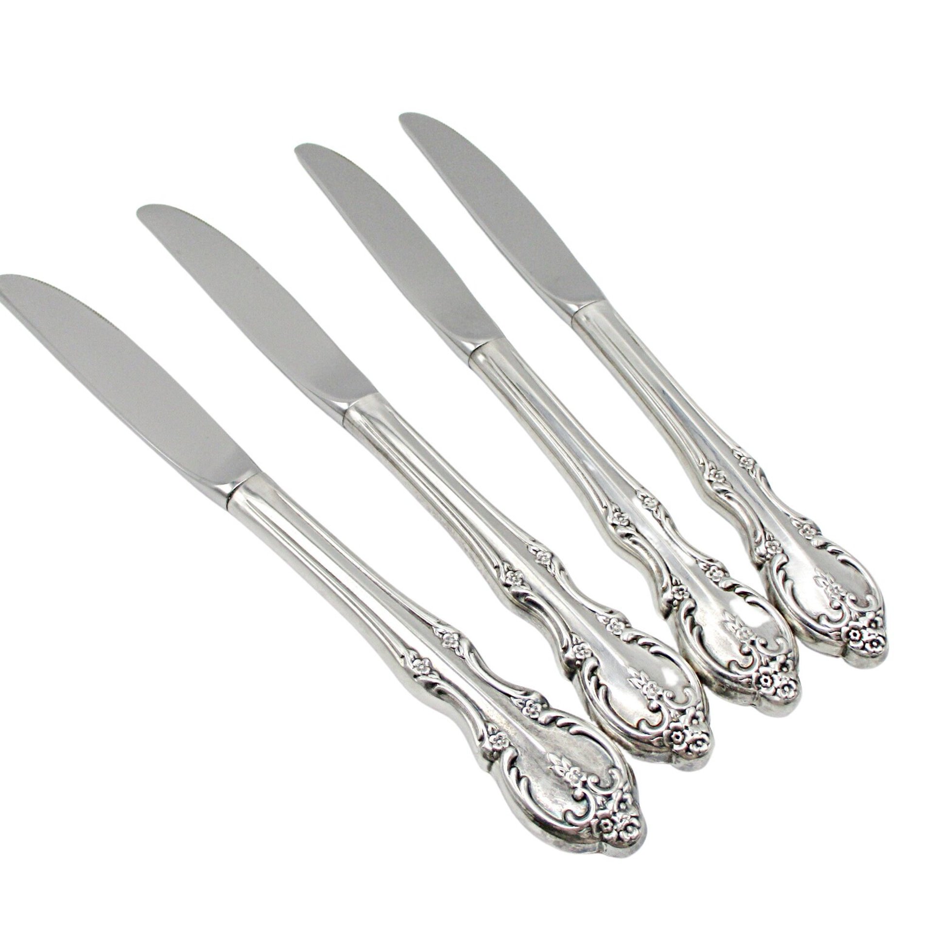 Rogers Southern Splendor, Dinner Knives, Set of 4, Silver Plate Silverware, Replacement Pieces