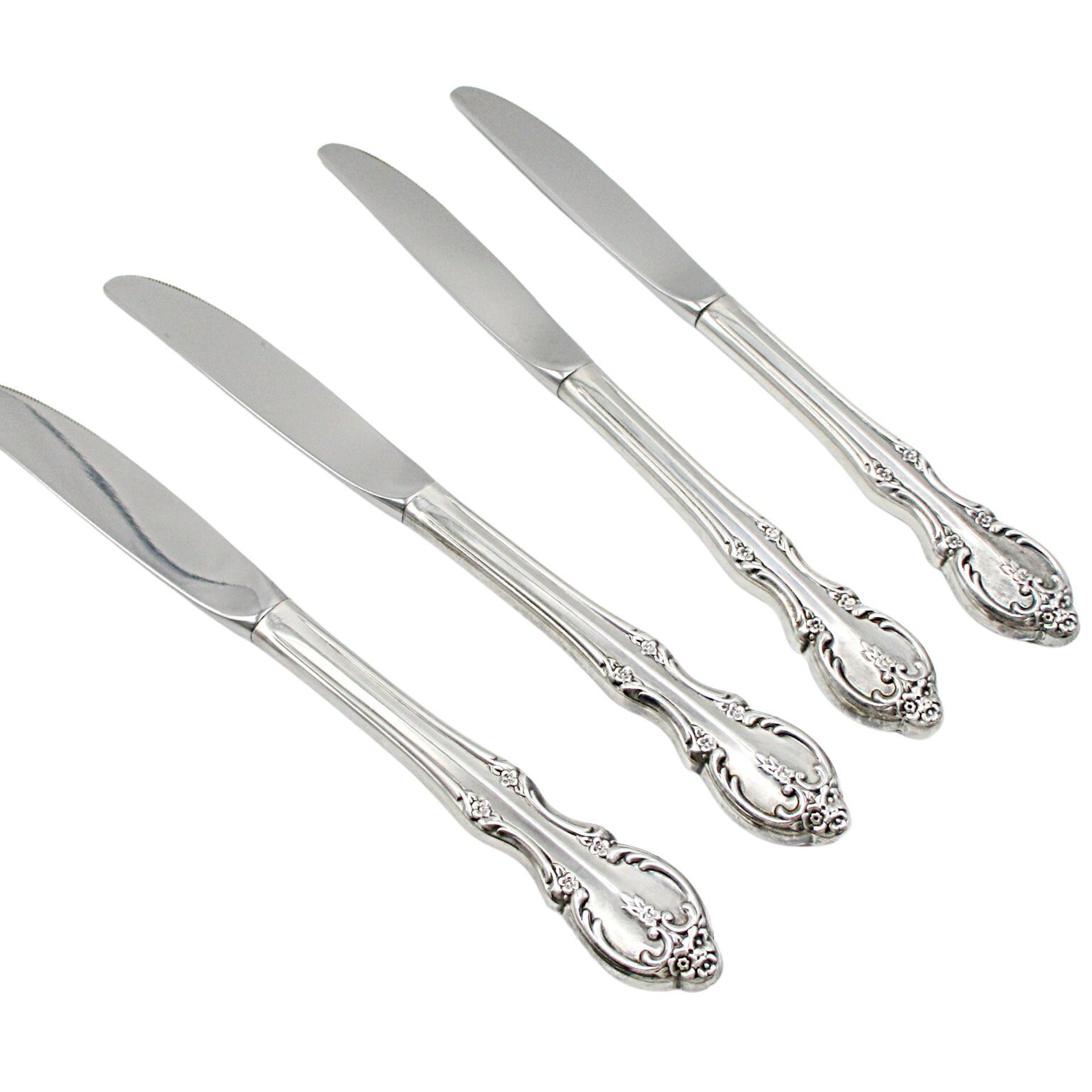 Rogers Southern Splendor, Dinner Knives, Set of 4, Silver Plate Silverware, Replacement Pieces