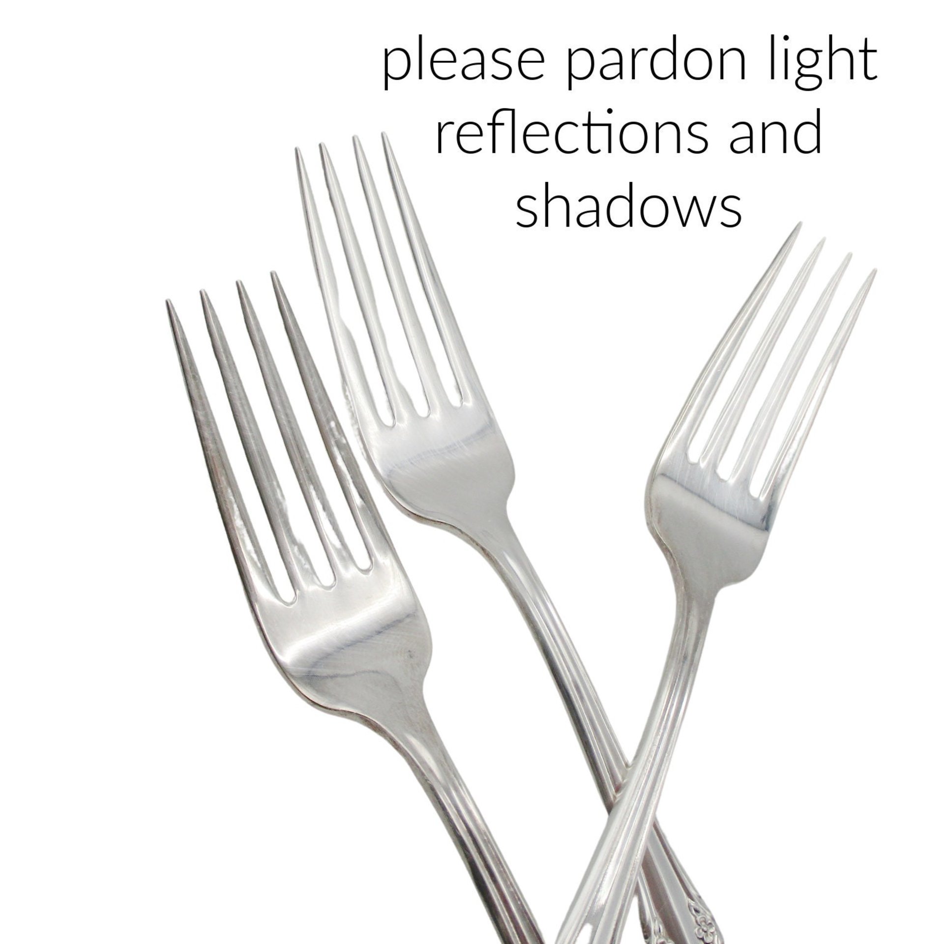 Rogers Southern Splendor, Dinner Forks, Set of 3, Silver Plate Silverware, Replacement Pieces