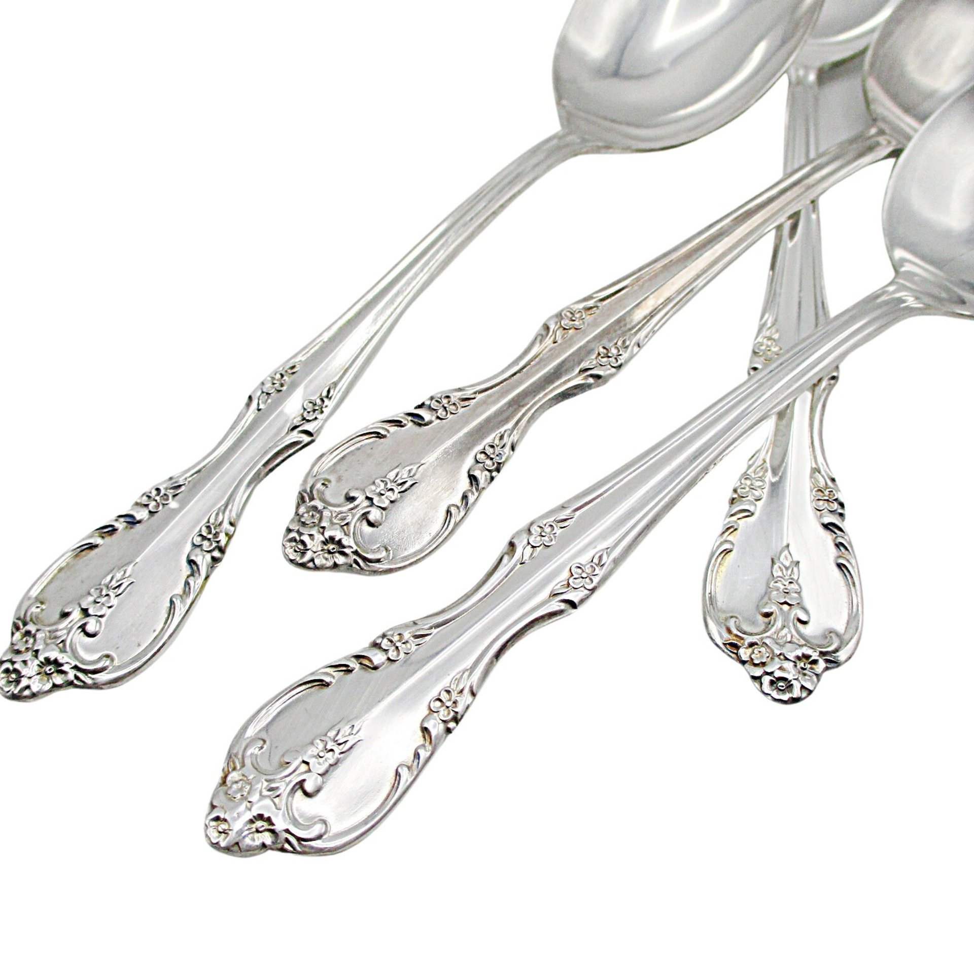 Rogers Southern Splendor, Tablespoons, Set of 4, Silver Plate Silverware, Replacement Pieces