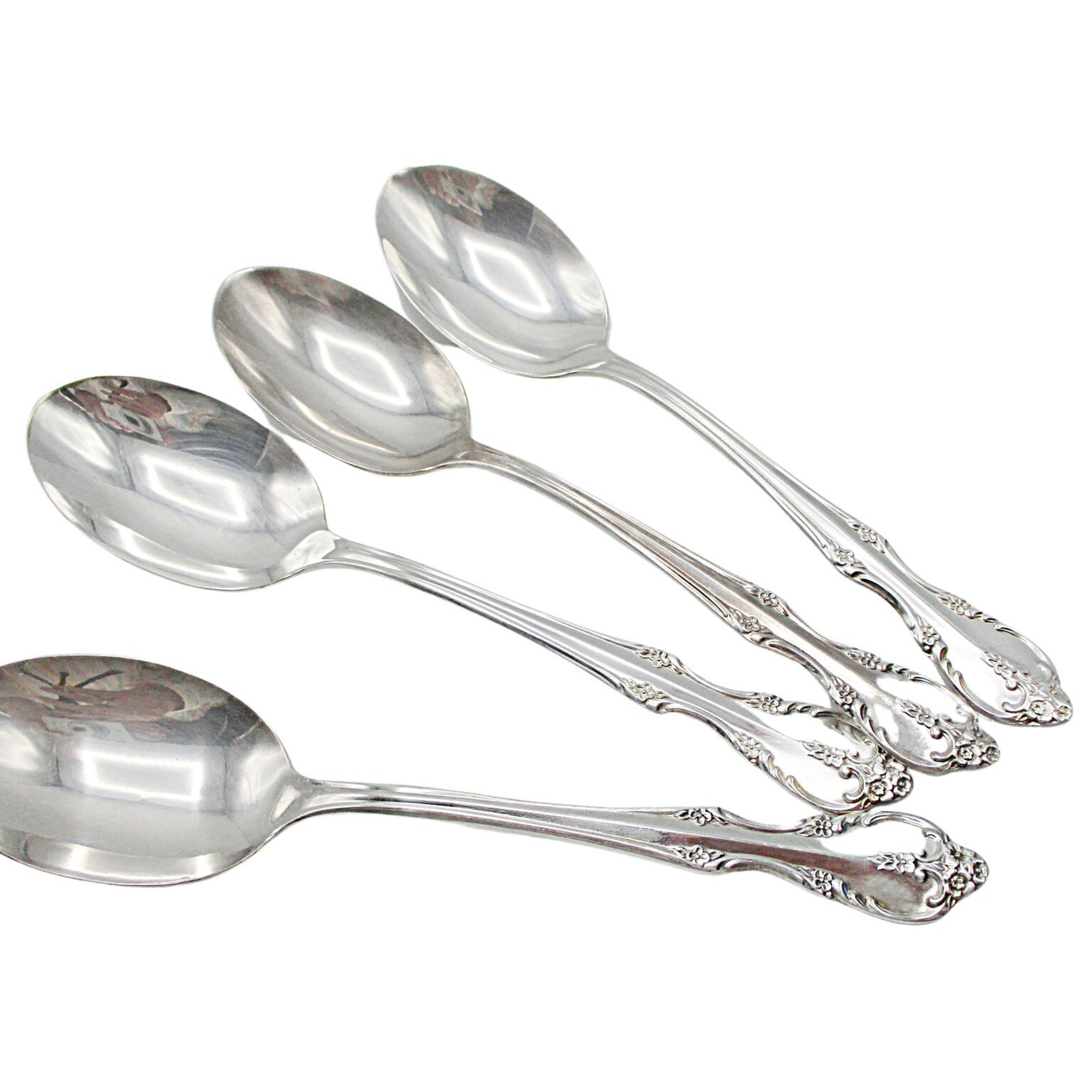 Rogers Southern Splendor, Tablespoons, Set of 4, Silver Plate Silverware, Replacement Pieces