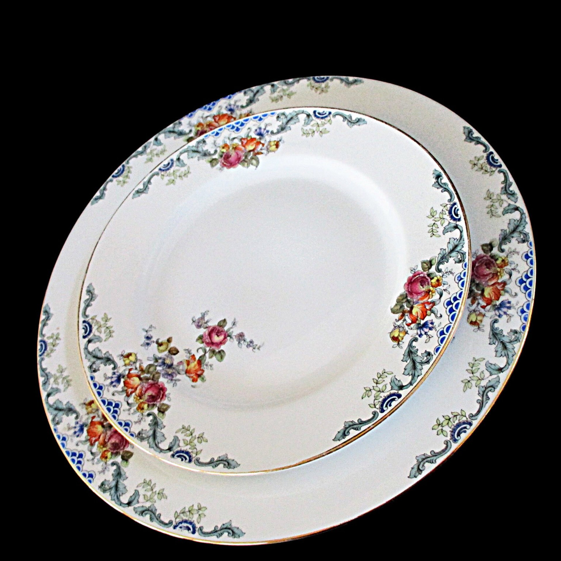 Royal Bayreuth Franklin, Dinner Plates and Salad Plates, Multiple Sets of 4, Replacement Plates, Made in Bavaria Germany