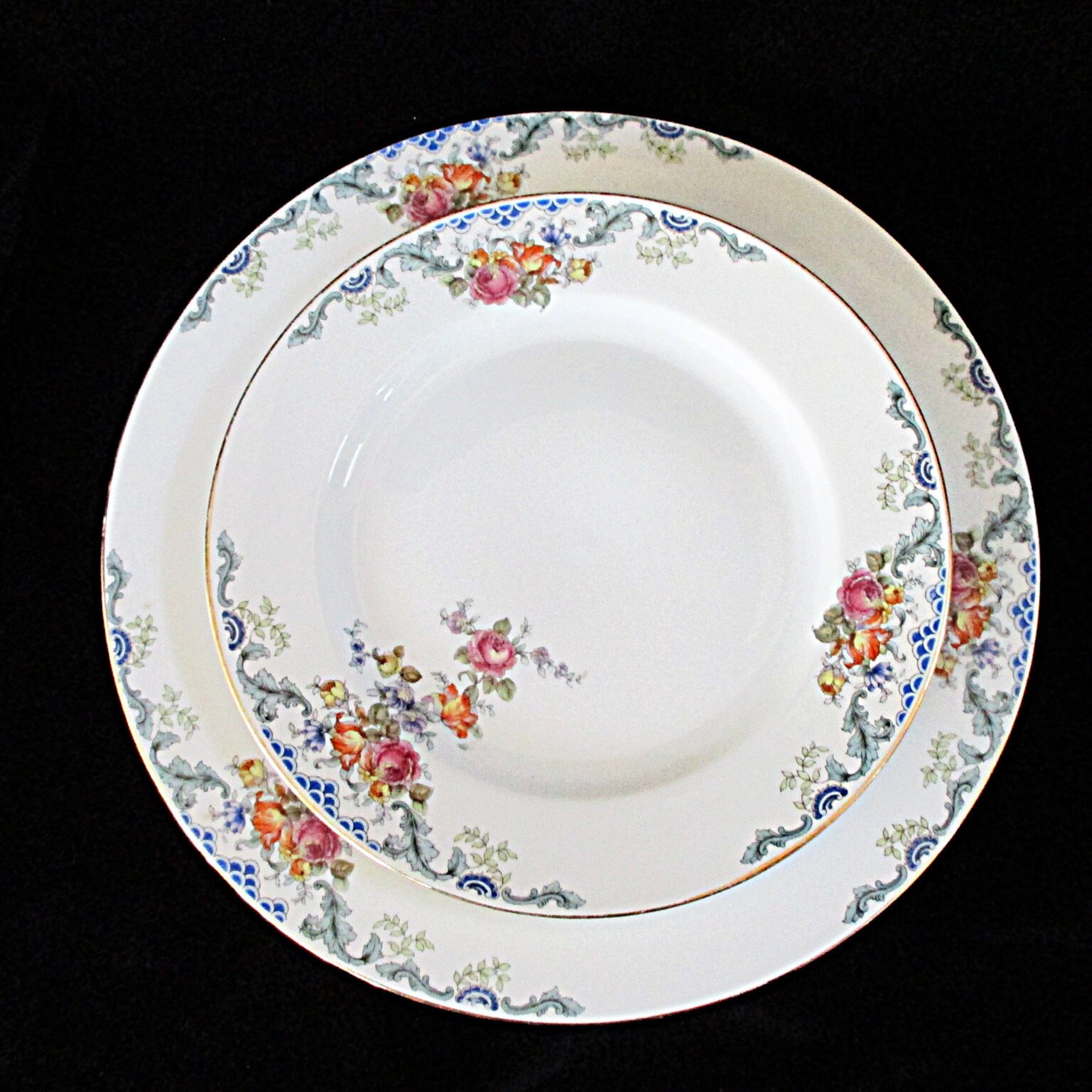 Royal Bayreuth Franklin, Dinner Plates and Salad Plates, Multiple Sets of 4, Replacement Plates, Made in Bavaria Germany