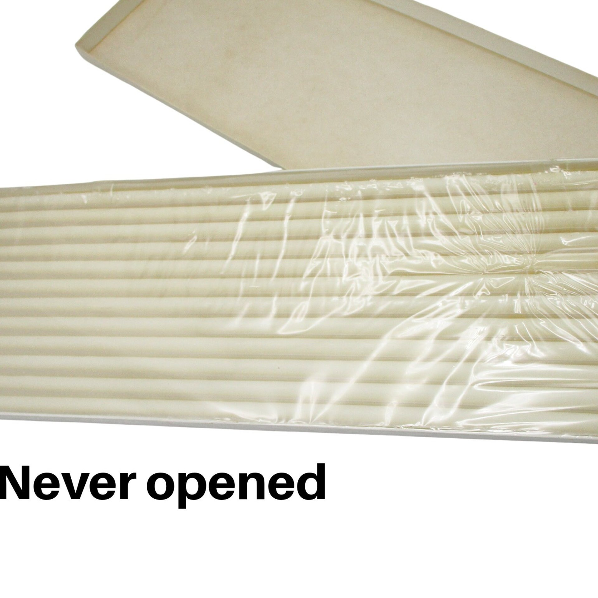 Vintage Long Tapers, Colonial Candle Co of Cape Cod, Hyannis Mass, Box of 12, Still Wrapped, Never Opened, Creamy White, 14 Inches