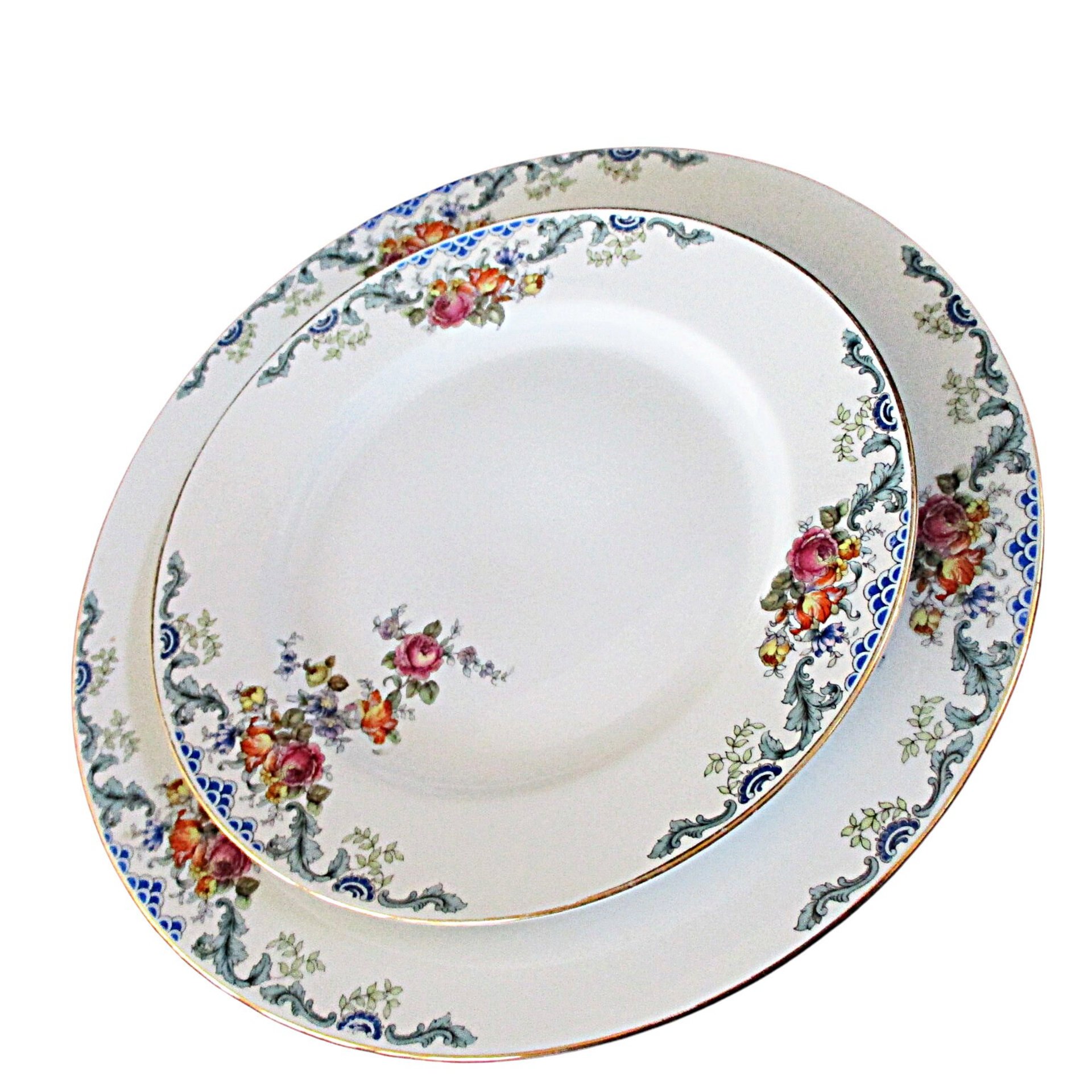 Royal Bayreuth Franklin, Dinner Plates and Salad Plates, Multiple Sets of 4, Replacement Plates, Made in Bavaria Germany