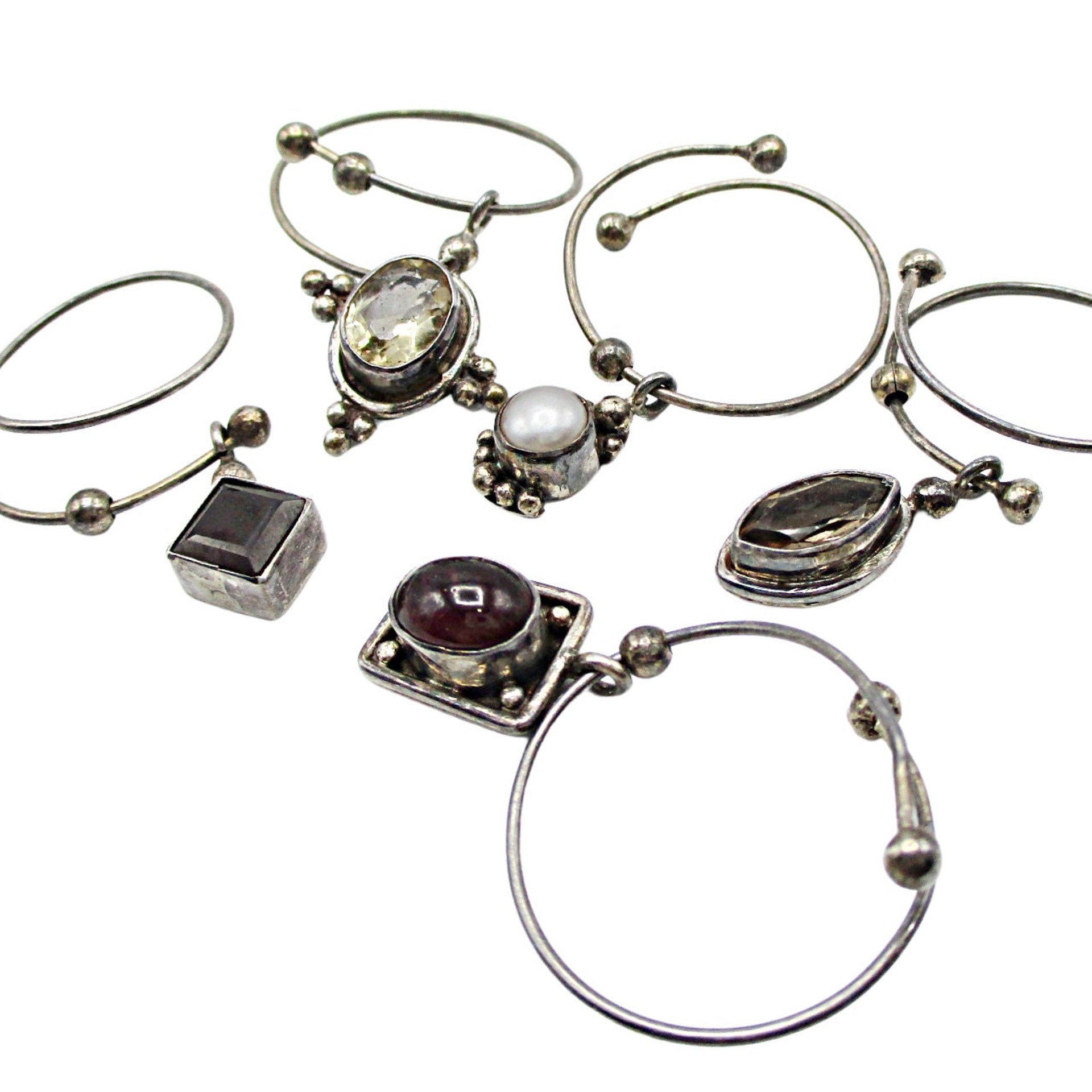 Sterling Silver Wine Charms, Set of 5