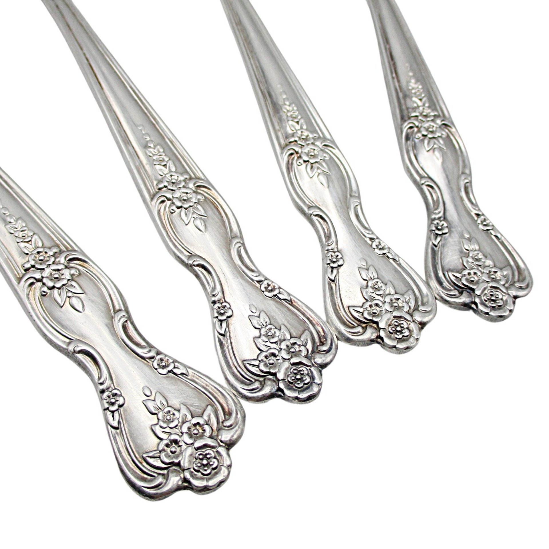 Rogers Magnolia Inspiration Flatware, Replacement Pieces, Silver Plate, Forks, Knives, Teaspoons and Gumbo Spoons, Salad Forks, Your Choice