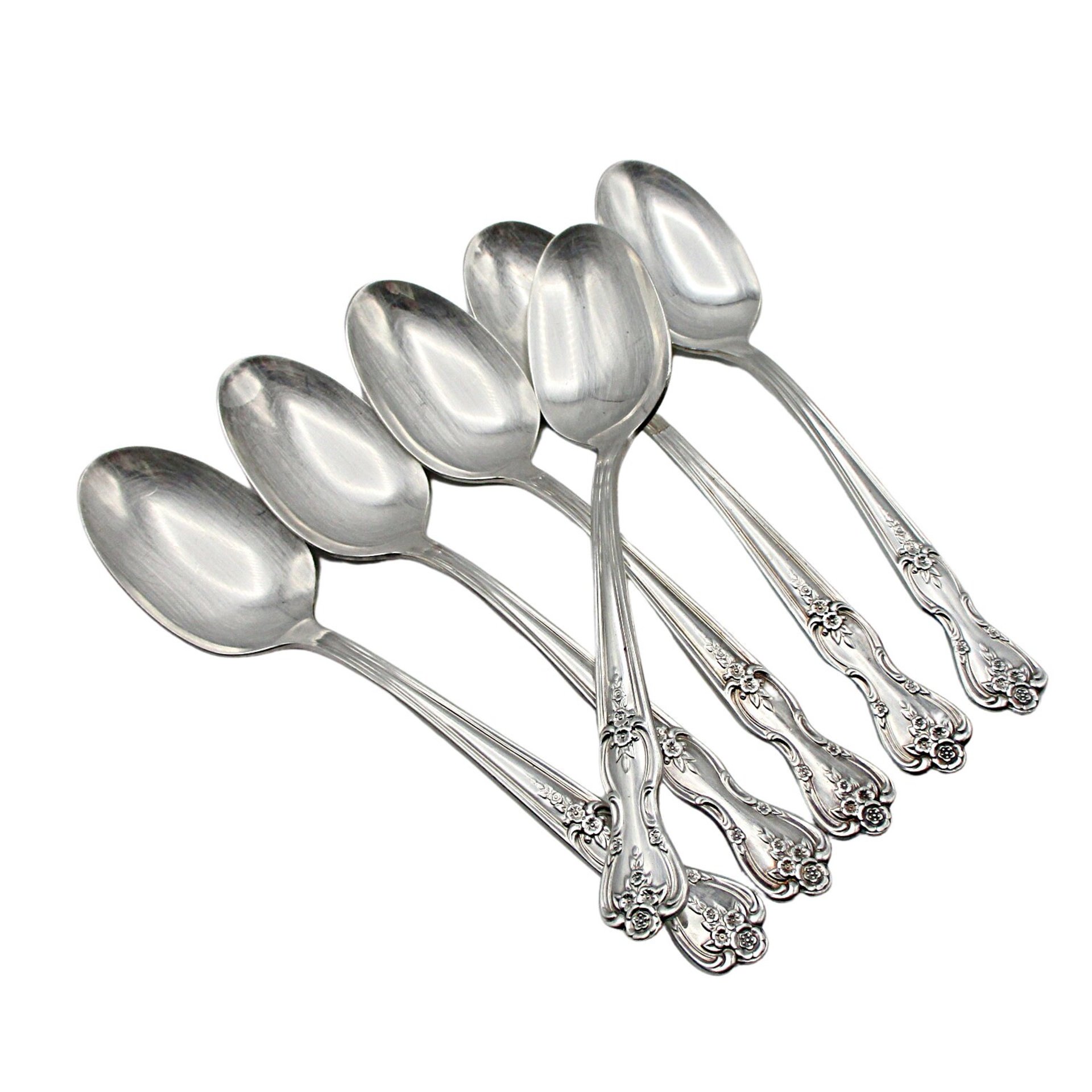 Rogers Magnolia Inspiration Flatware, Replacement Pieces, Silver Plate, Forks, Knives, Teaspoons and Gumbo Spoons, Salad Forks, Your Choice