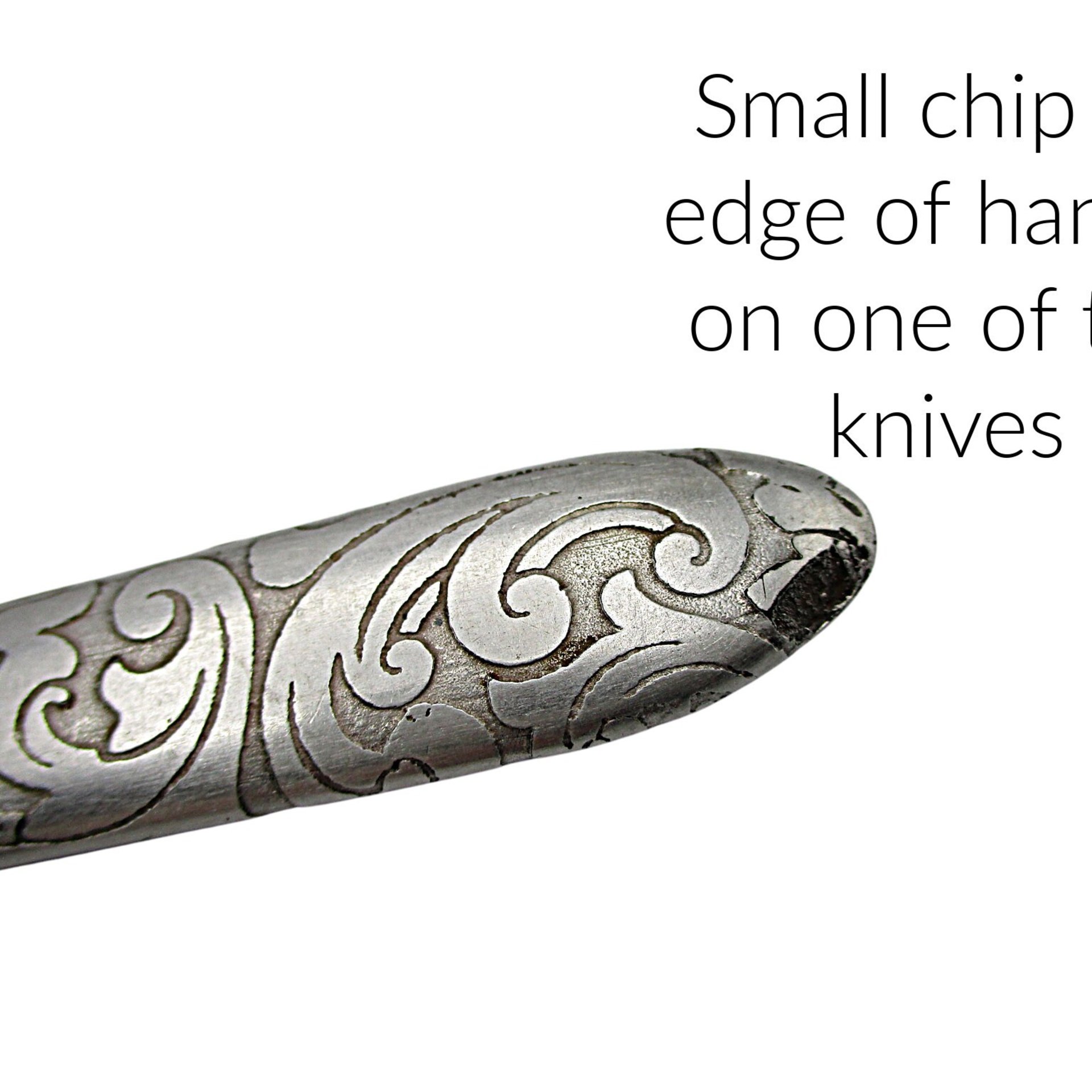 Rogers Silver Plate Arabesque Fruit Knives, Set of 6, Ornate Handles, Antique, Late 1800s
