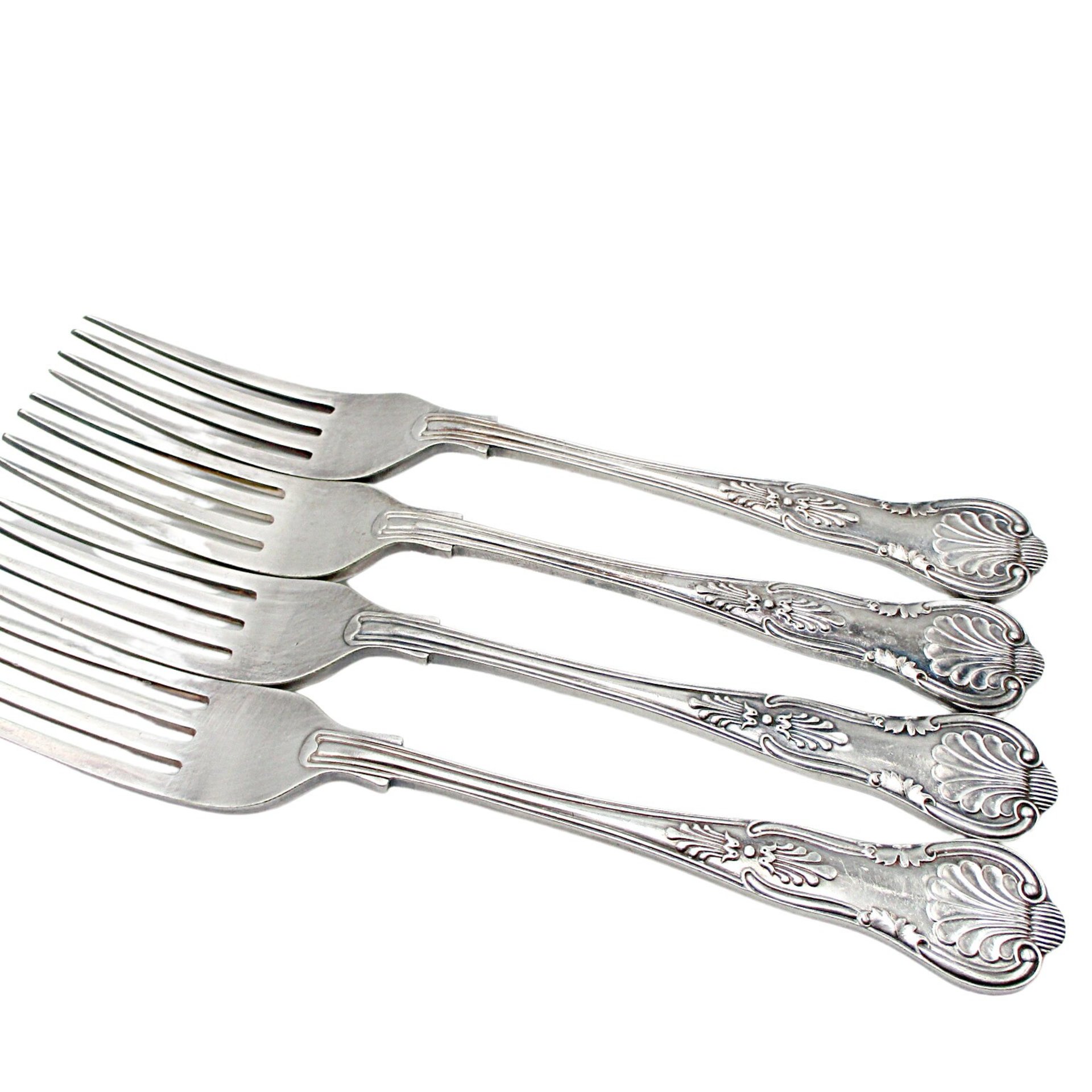 PM EPNS Silver Plate Flatware, Kings Pattern, Replacements, Forks, Spoons, Knives, Child, Soups, Dessert, Demitasse, Philip Marks