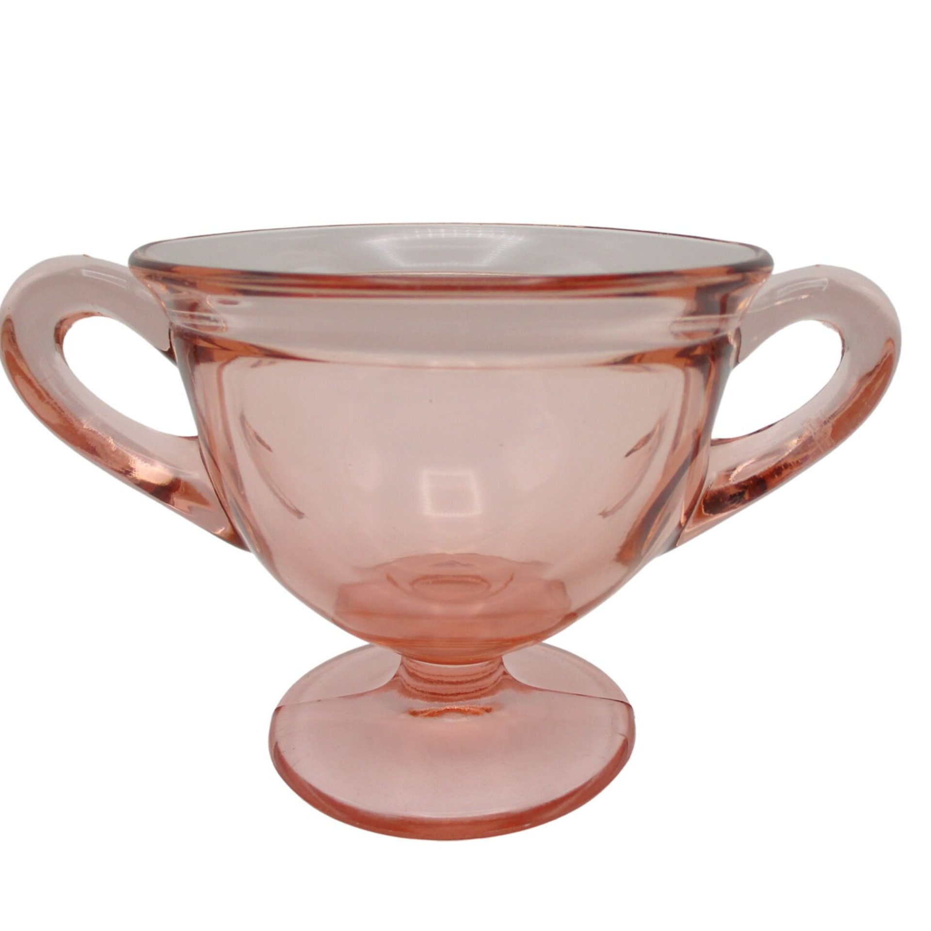 Pink Depression Glass Creamer and Sugar Bowl, Country or Farmhouse Kitchen Decor, Pink Kitchen Decor, Wonderful Condition