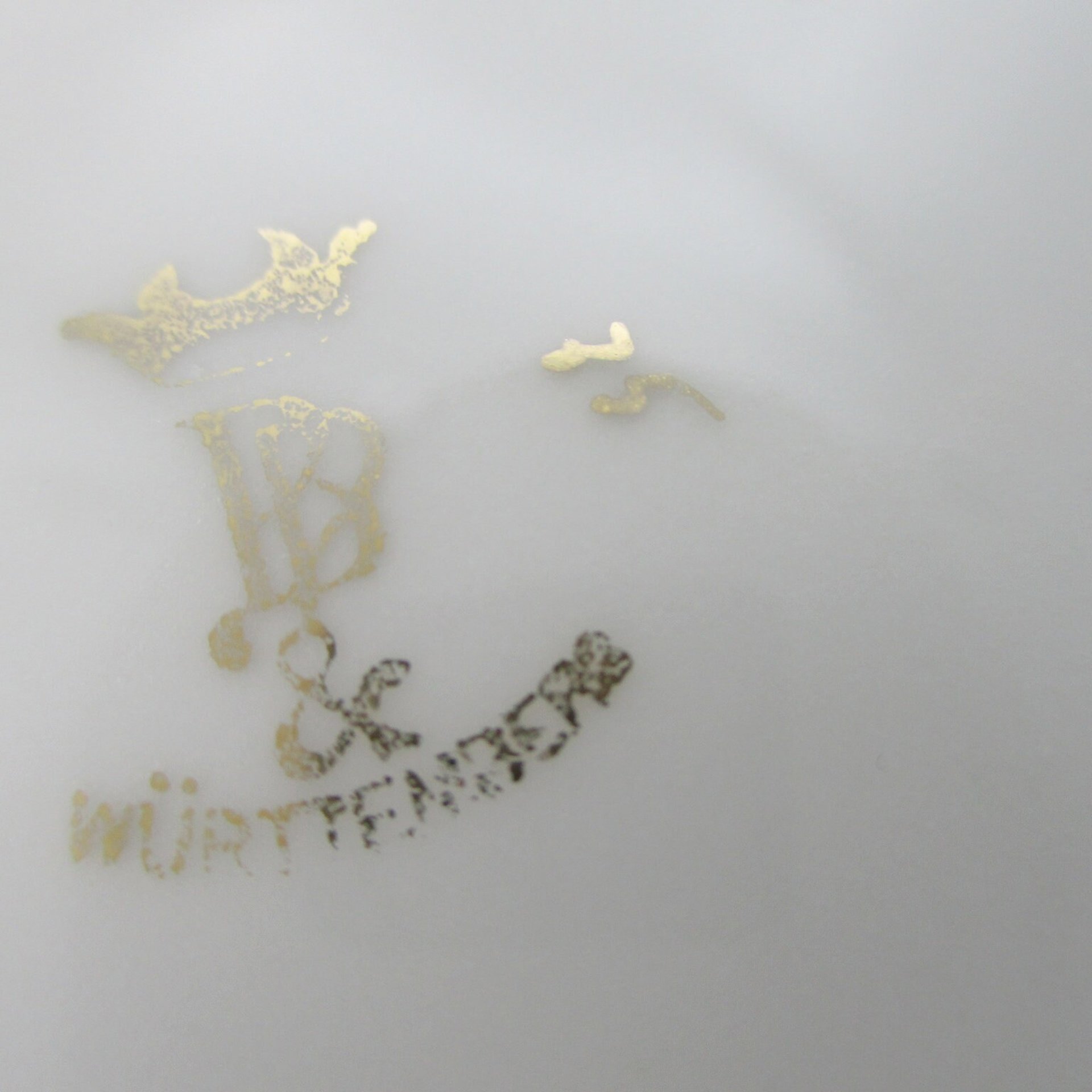 Wurttemberg Fruit or Dessert Bowls, White with Gold Accent Trims, Set of 5, Made in Germany