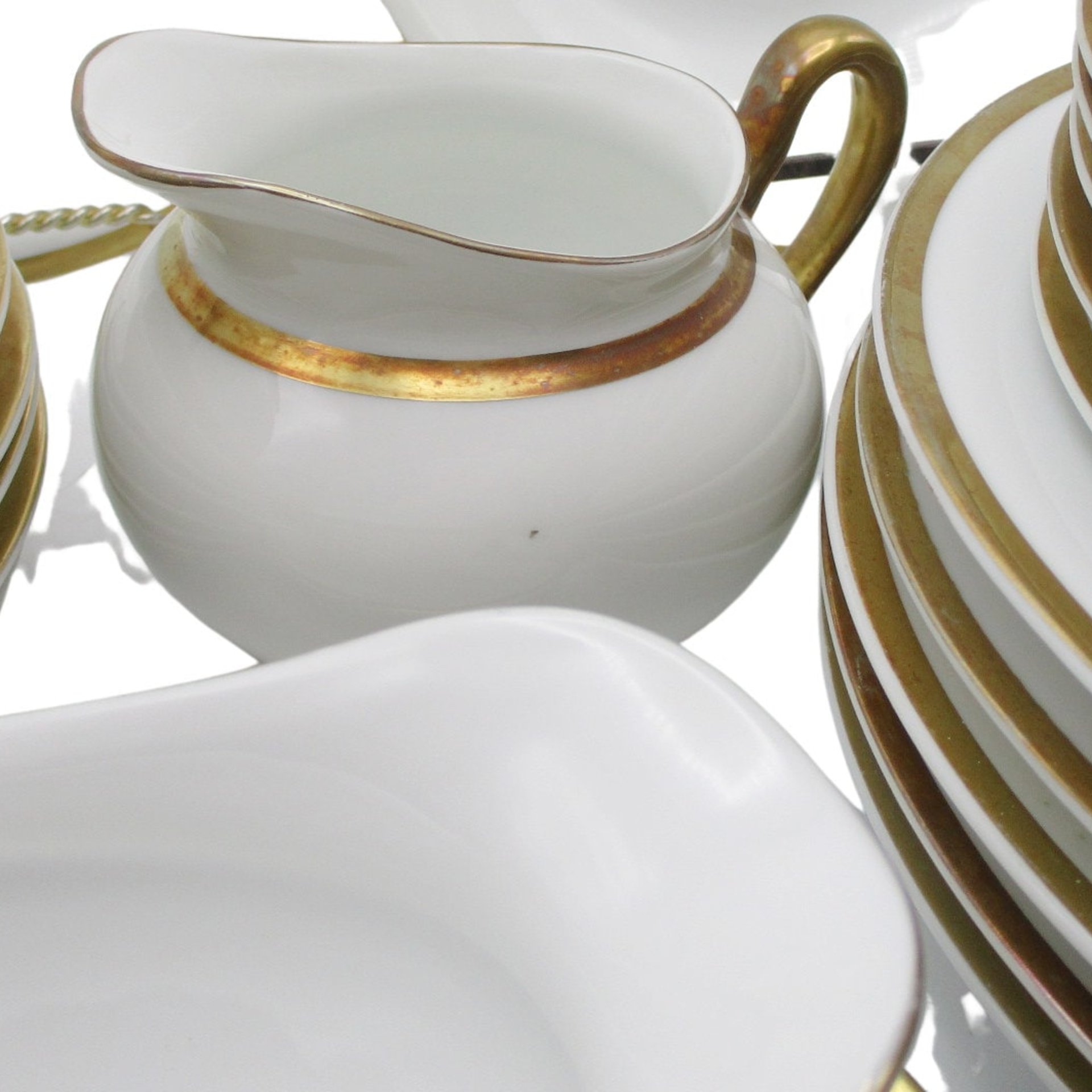 Bavaria Turin Fine China, Replacements, Plates, All Sizes, Cups, Saucer, Bowls, Gravy Boat, Cream Sugar, Your Choice of Set, White Gold Trim