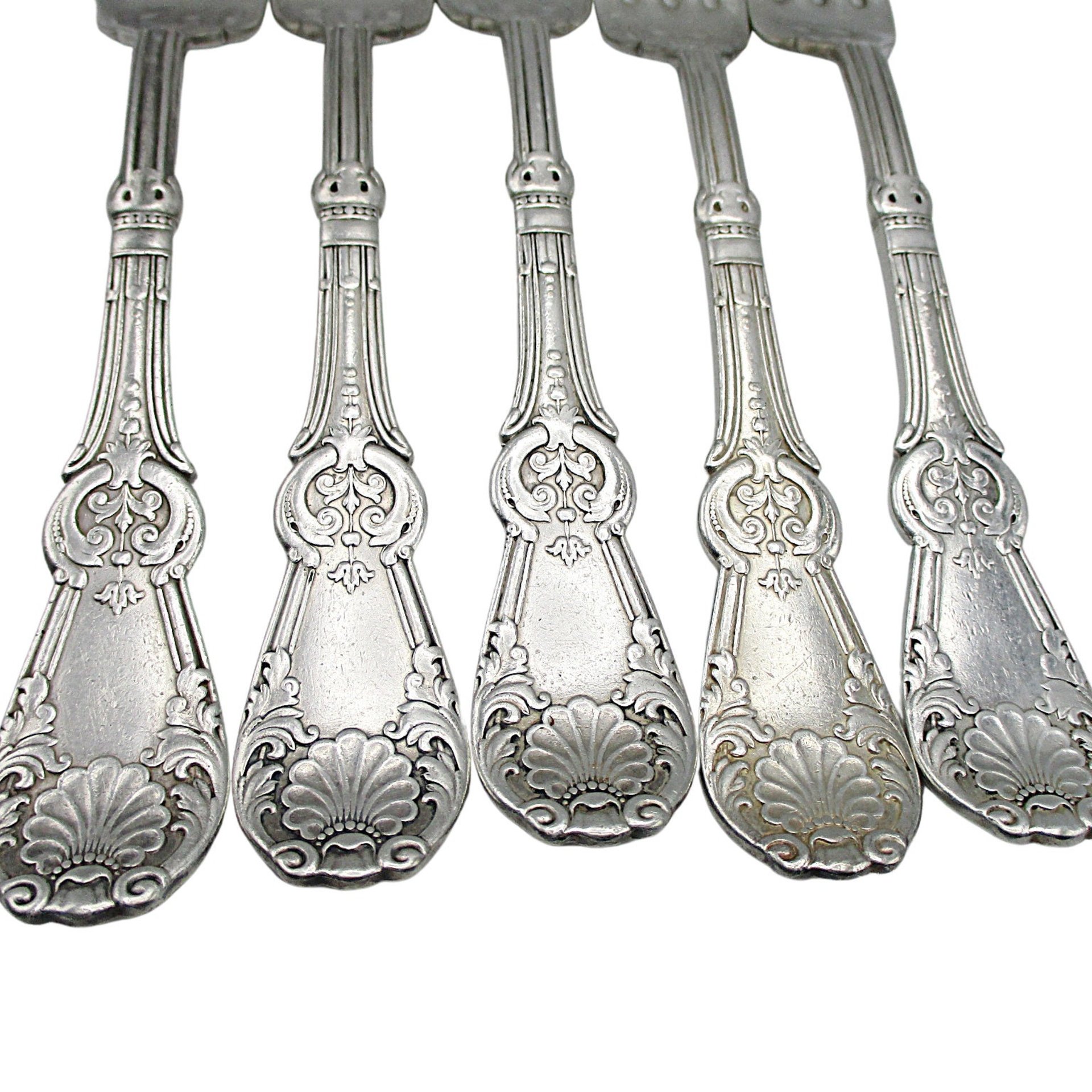 Rogers Silver Plate Flatware Tuxedo Pattern, Dinner Forks, Set of 4 OR Set of 5, Antique Late 1800s