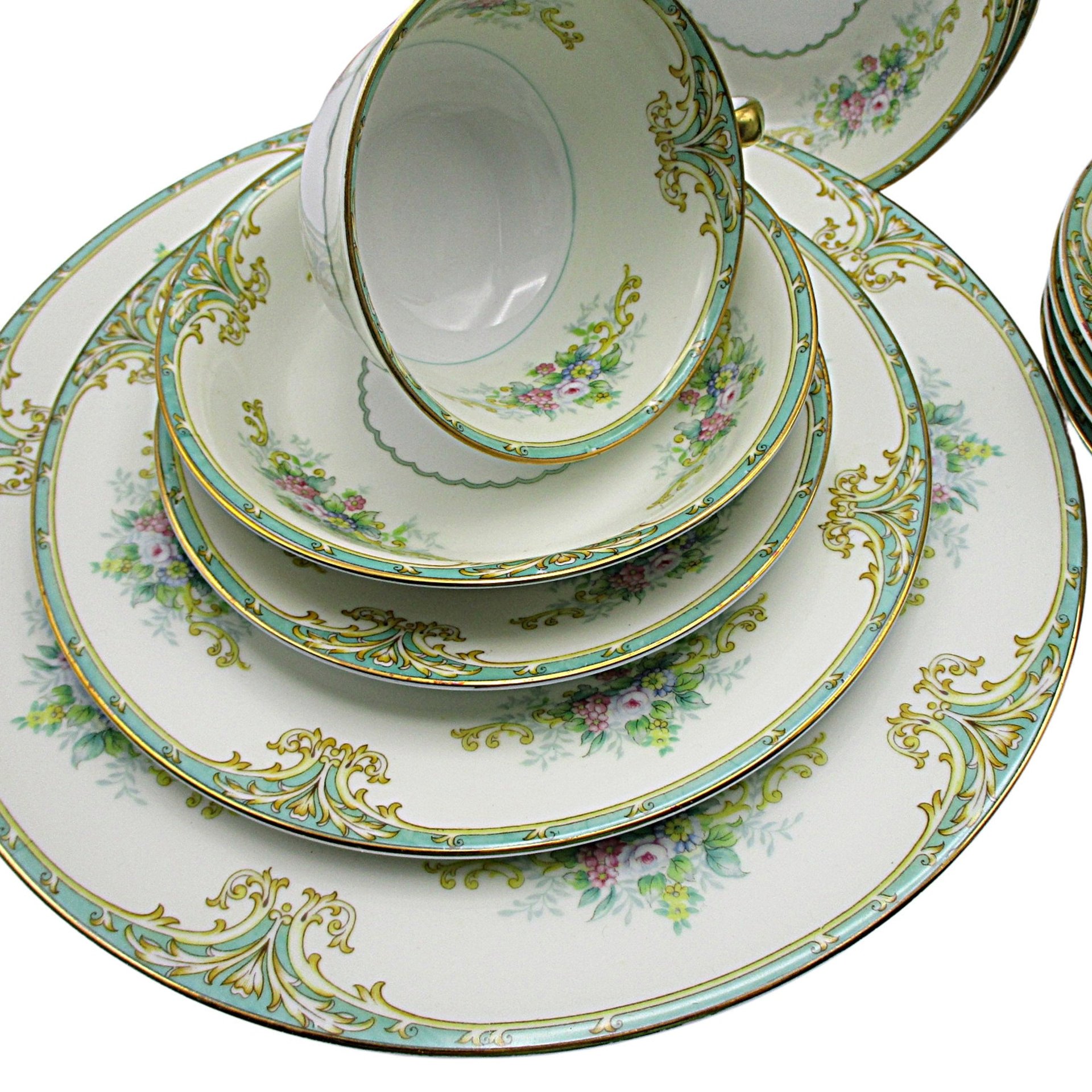 Noritake M Fine China, Replacement Pieces, Green and Gold, Pink Florals, Similar Elroy, Dinner and Salad Plates, Bowls, Cup and Saucer Sets