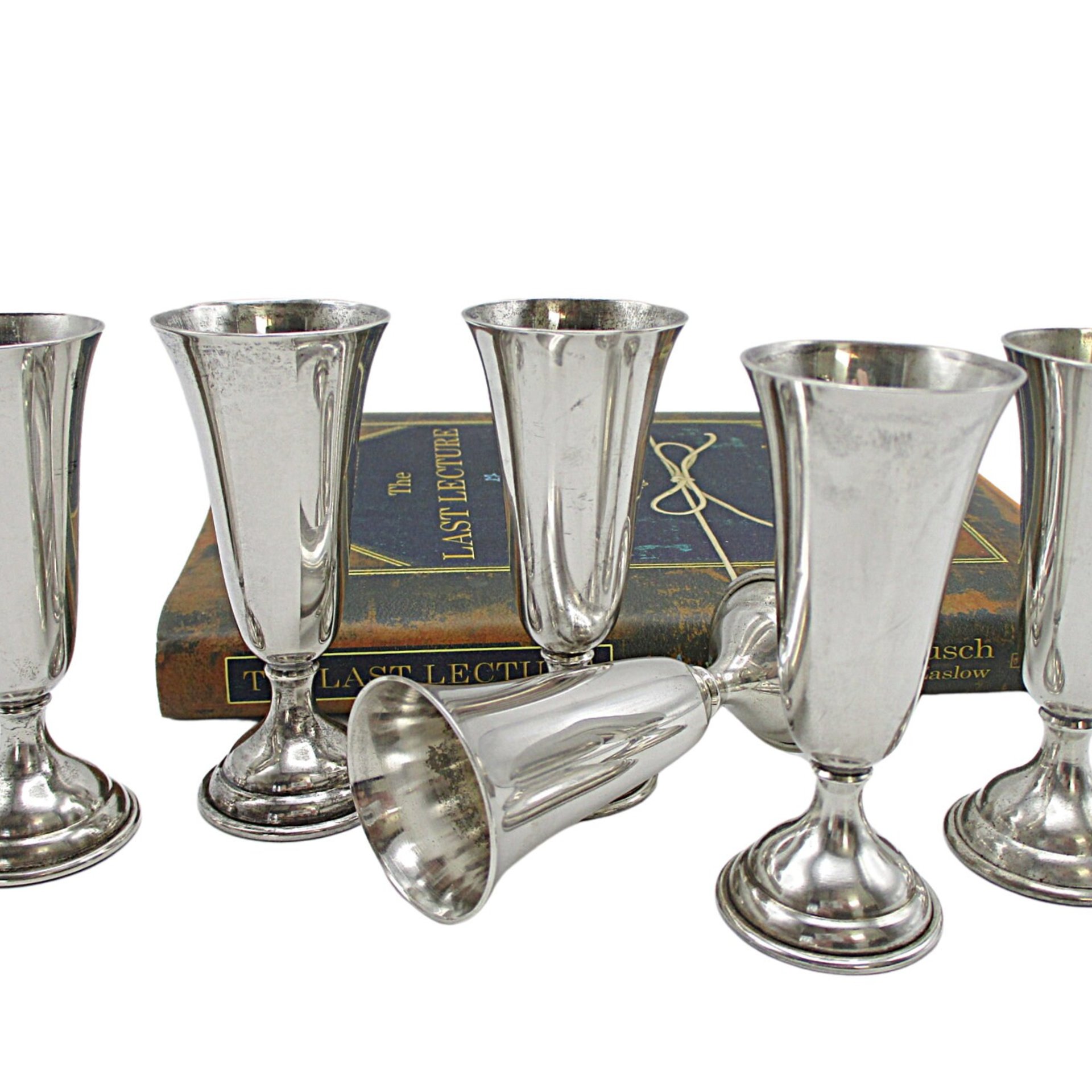 Sterling Silver, Cordials or Liquors, Set of 6, By Randahl, R14, Sterling Barware, Wedding or Anniversary Gift