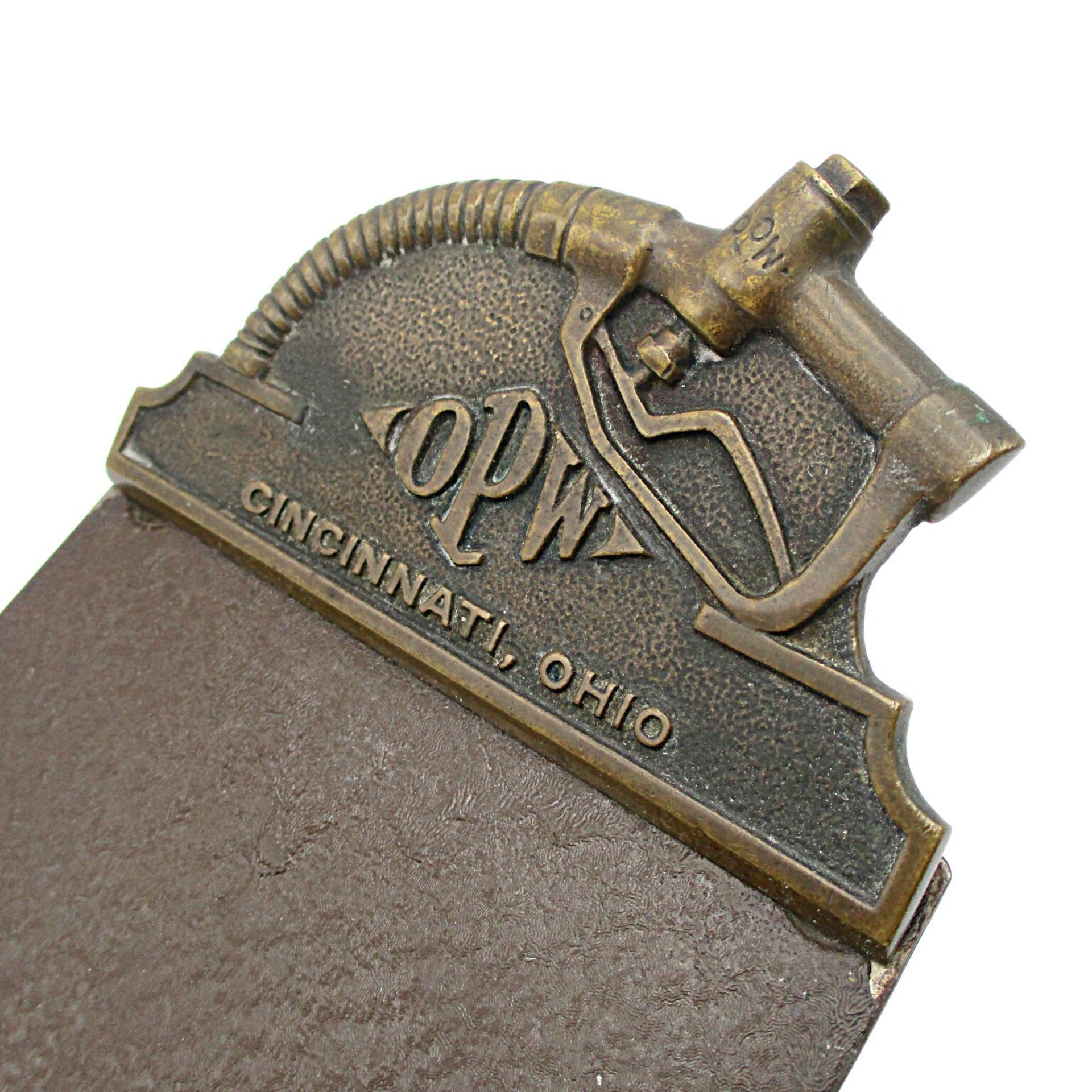 OPW Clipboard, Cincinnati Ohio, Gas Pump Handle, Order Ticket Holder, Mid Century, Oil and Gas, Industrial or Petroliana Collectors