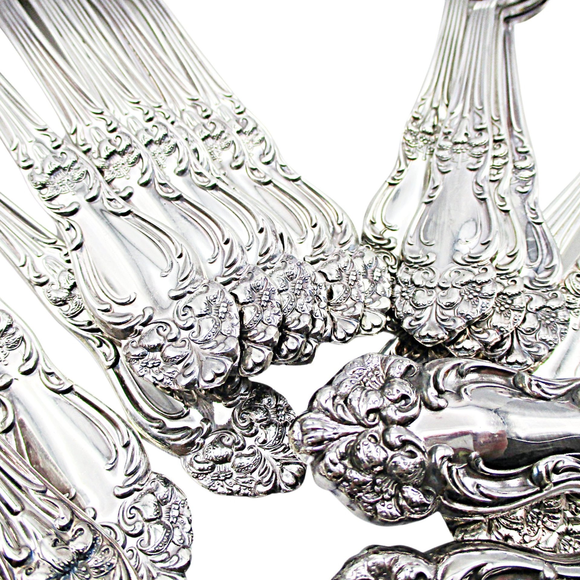 Reed and Barton Festivity aka Tiger Lily Silver Plate Flatware, Service for 8, or a Hostess Set, or Extra Teaspoons