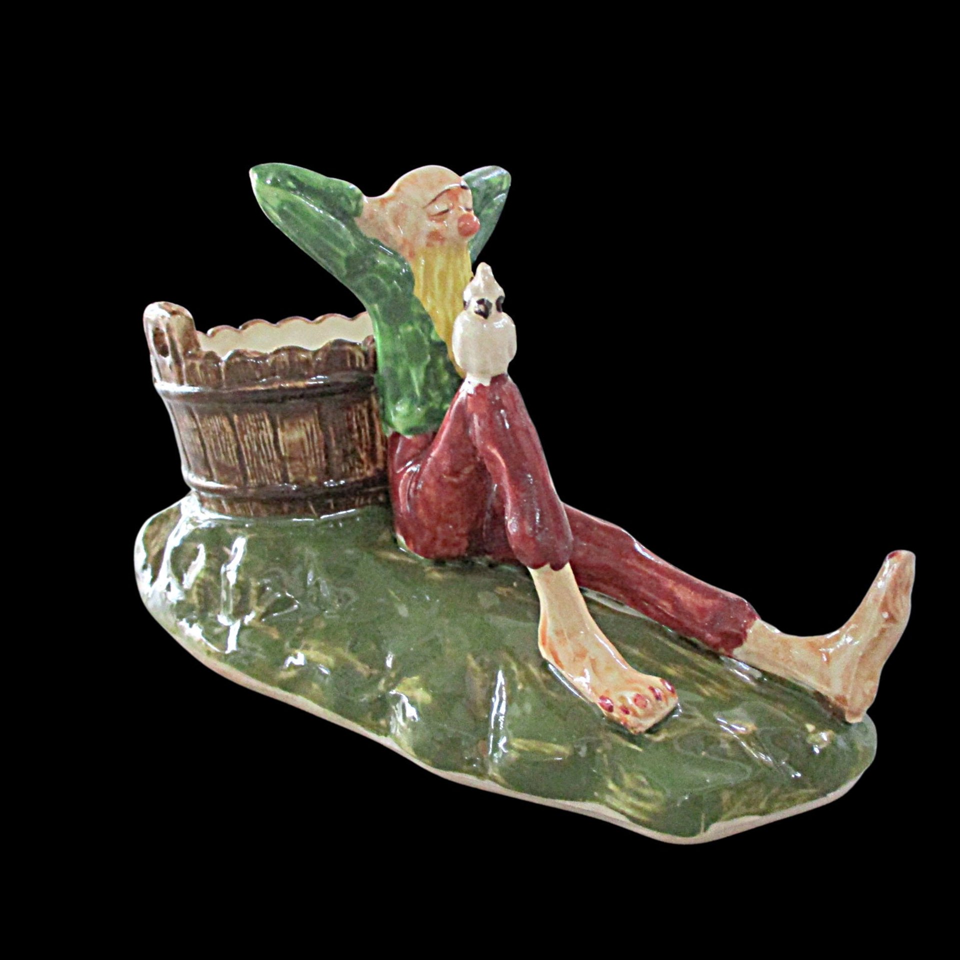 Hillbilly Planter, Imperial Porcelain, Zanesville Ohio, Small Indoor Planter, Farmhouse Decor, 1940s